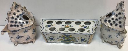A 19th Century French faience bough pot
