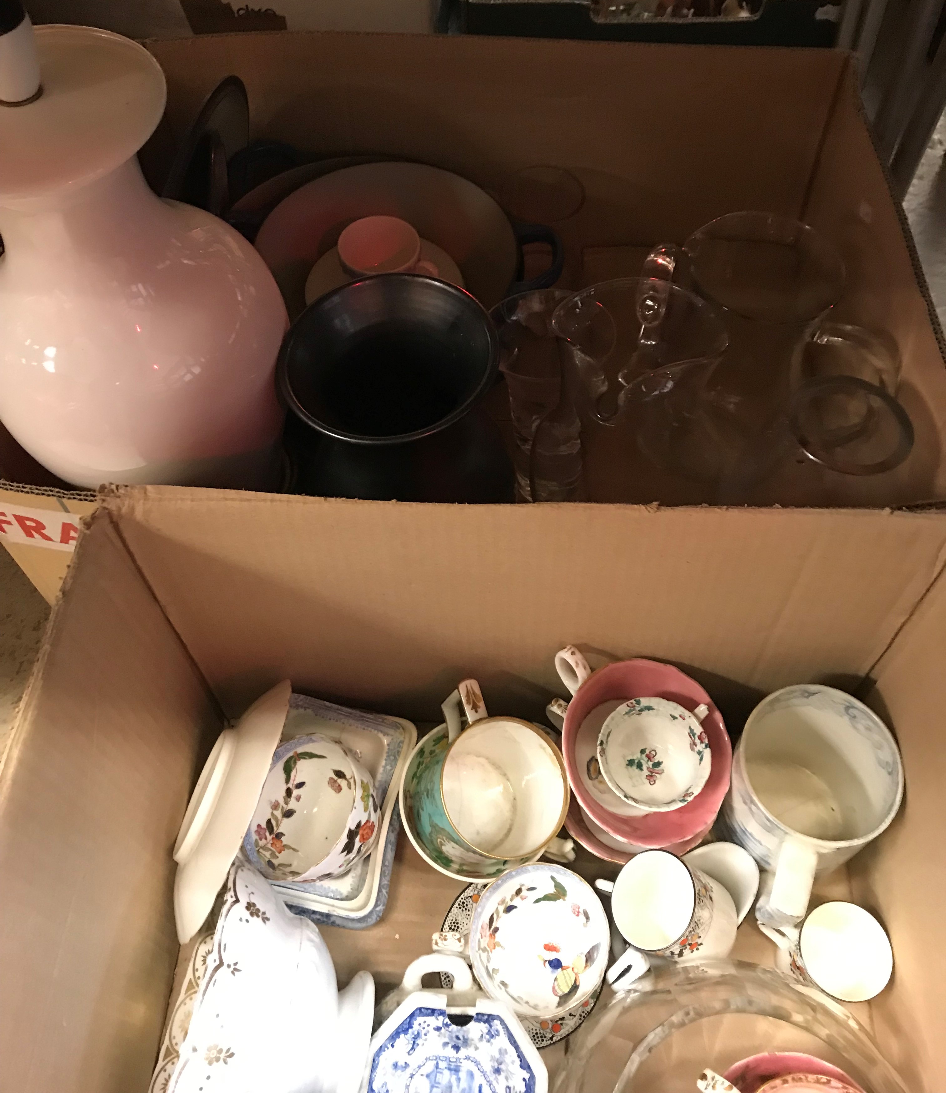 Two boxes of sundry china and glassware - Image 2 of 4