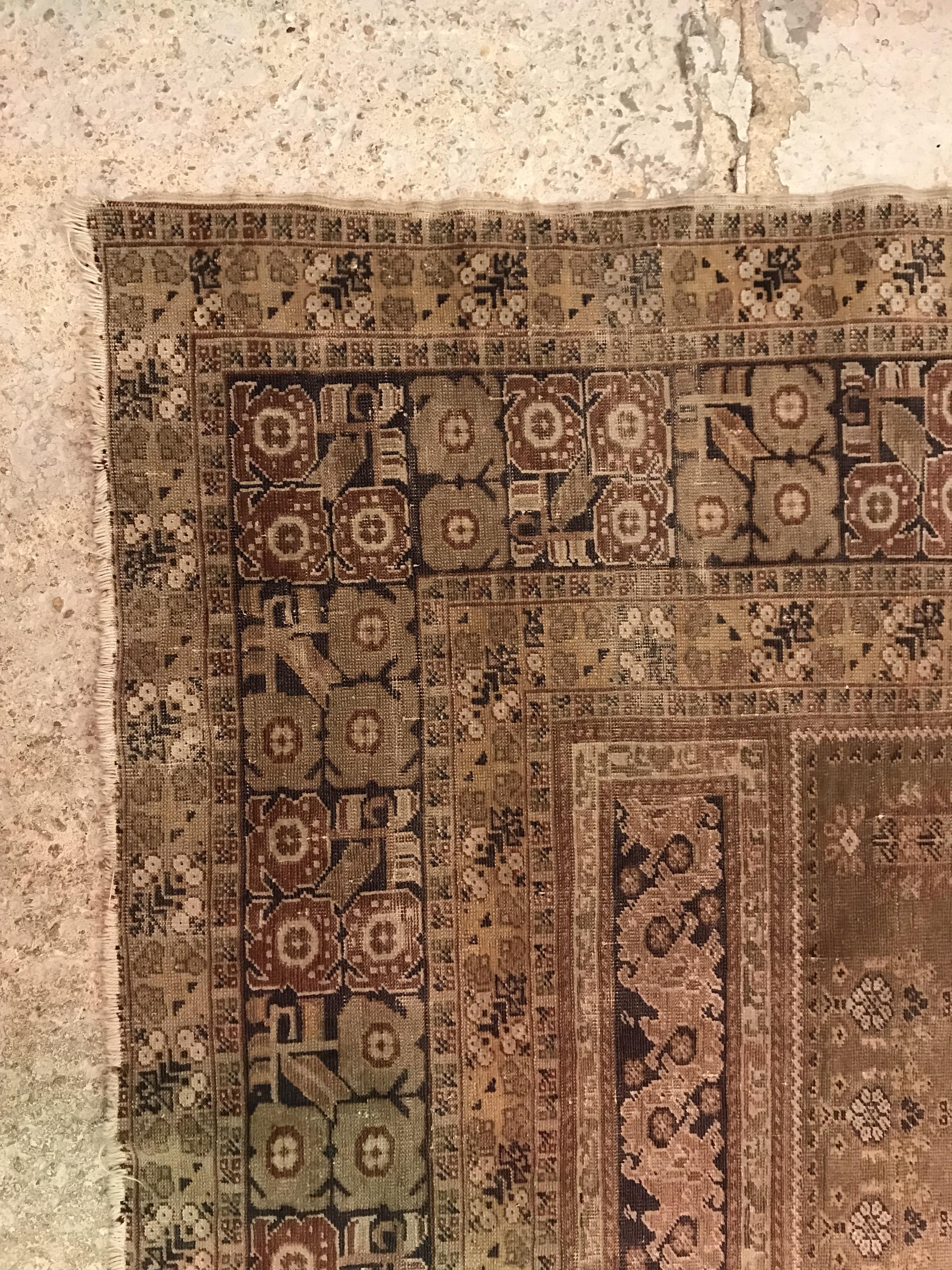 A vintage Ushak prayer rug, the central - Image 2 of 16