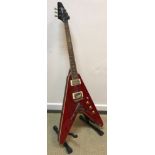 A Vector Hamer XT series flying V electric guitar,