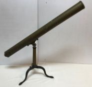 A mid to late 19th Century brass cased telescope by William Heath of Plymouth,