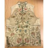 An early 19th Century silk and embroidered gentleman's waistcoat CONDITION REPORTS