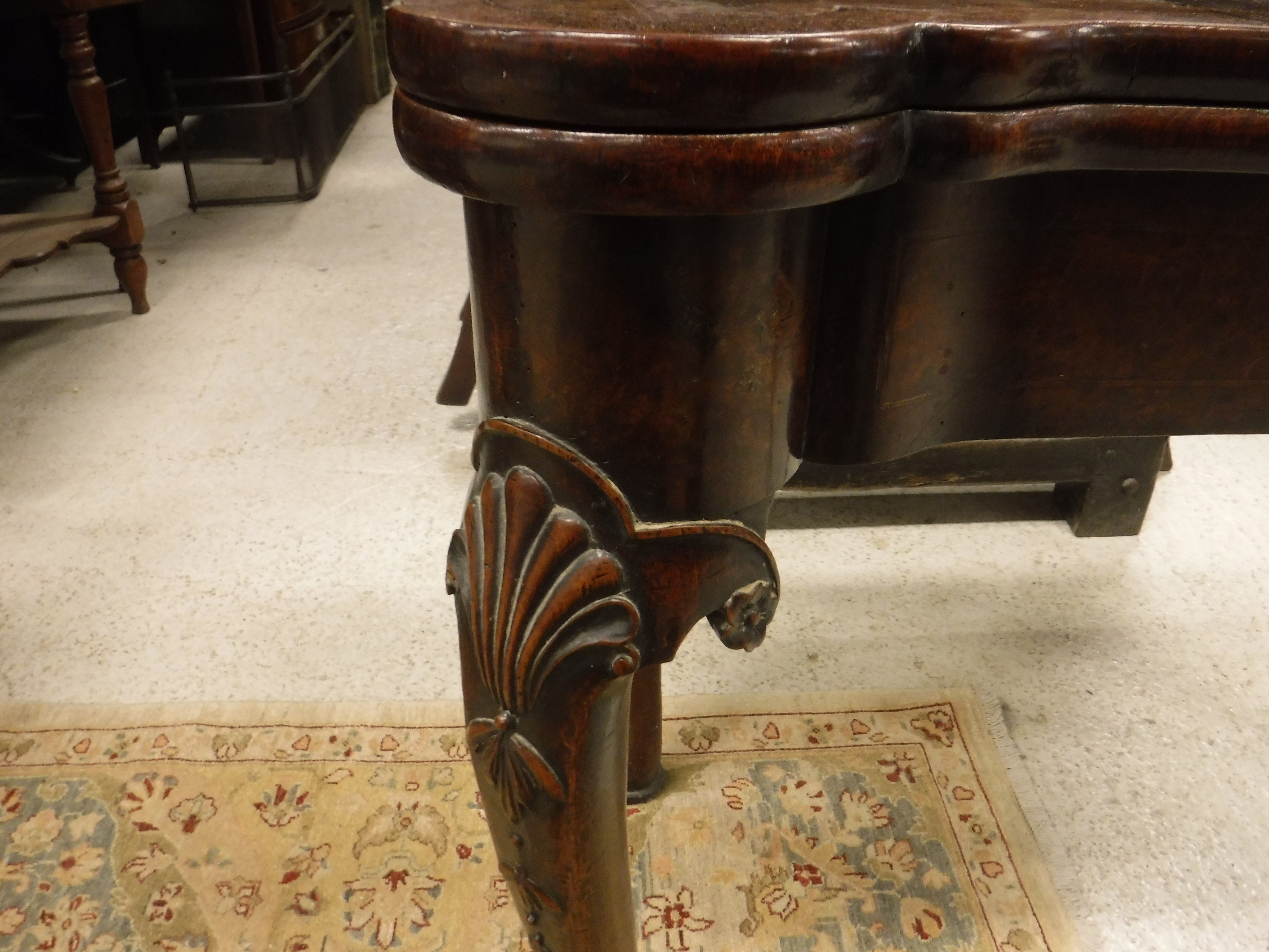 An 18th Century walnut veneered card table, the shaped top quartered, - Image 13 of 36