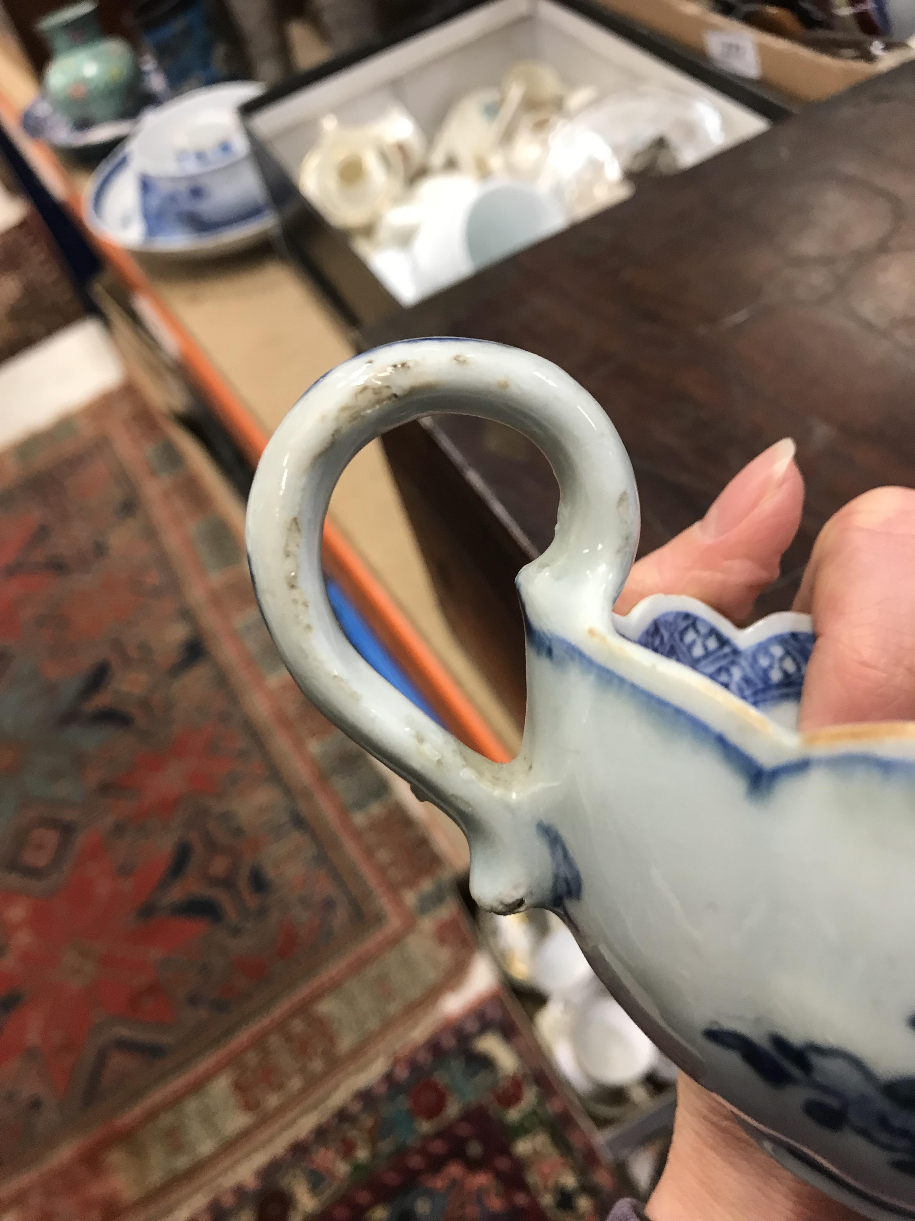A 19th Century Chinese blue and white porcelain sauce boat, - Image 31 of 45