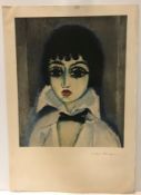 AFTER VAN DONGEN “Head of woman” colour lithograph,