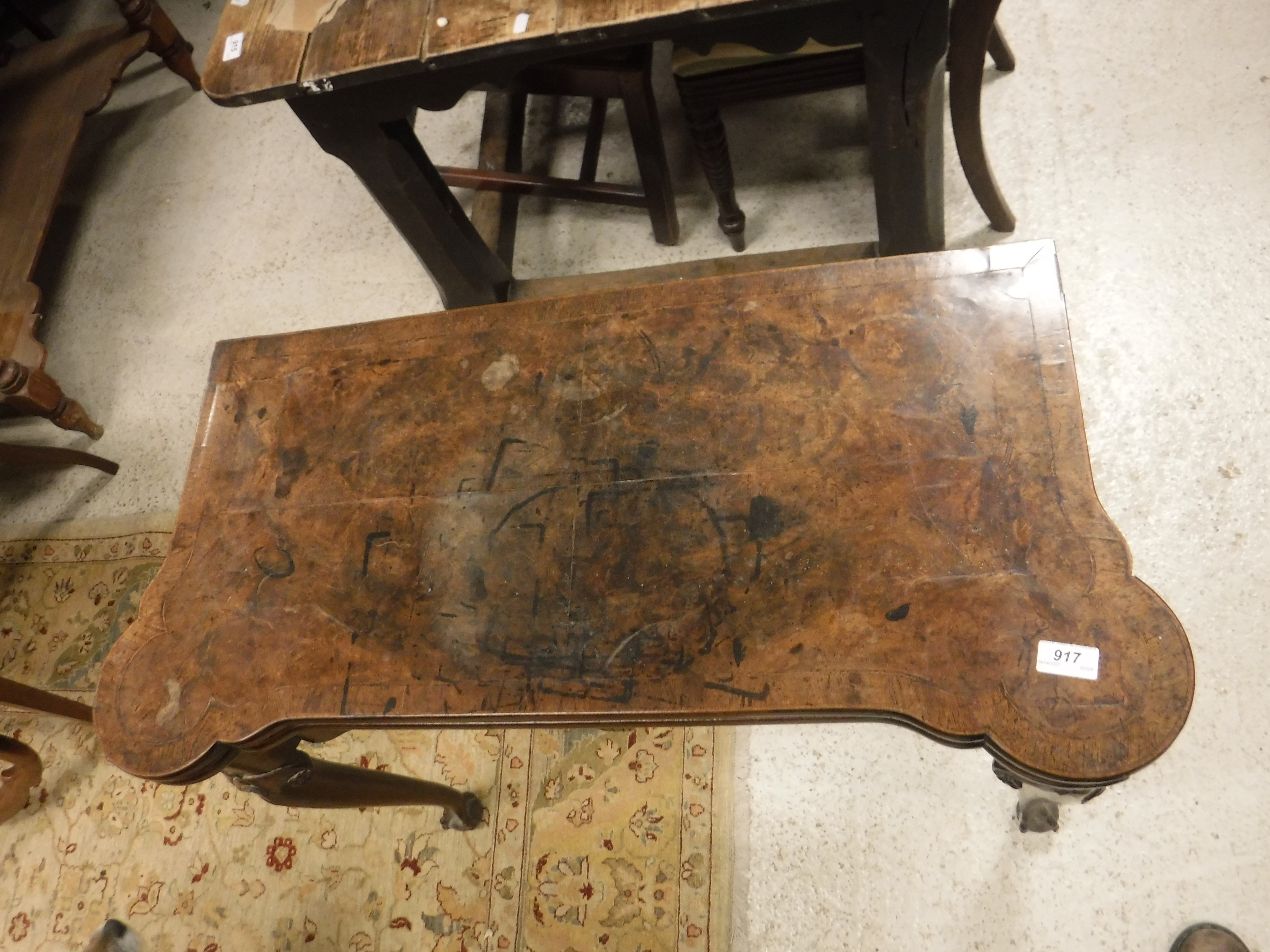 An 18th Century walnut veneered card table, the shaped top quartered, - Image 5 of 36