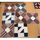 A collection of quilt sections dating from the 19th Century onwards,