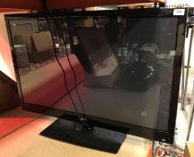 An LG model 42PJ550 flat screen tv