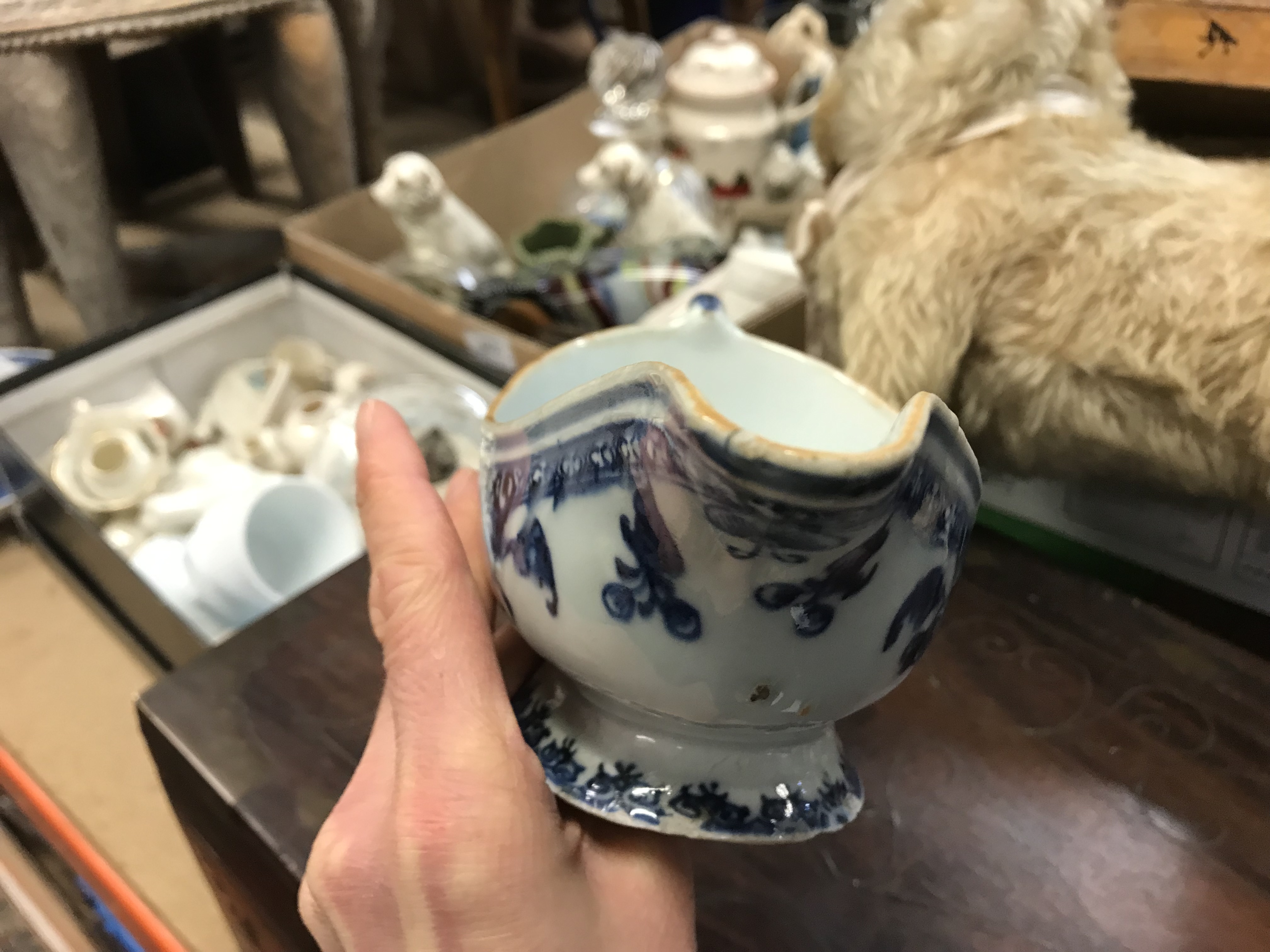 A 19th Century Chinese blue and white porcelain sauce boat, - Image 21 of 45