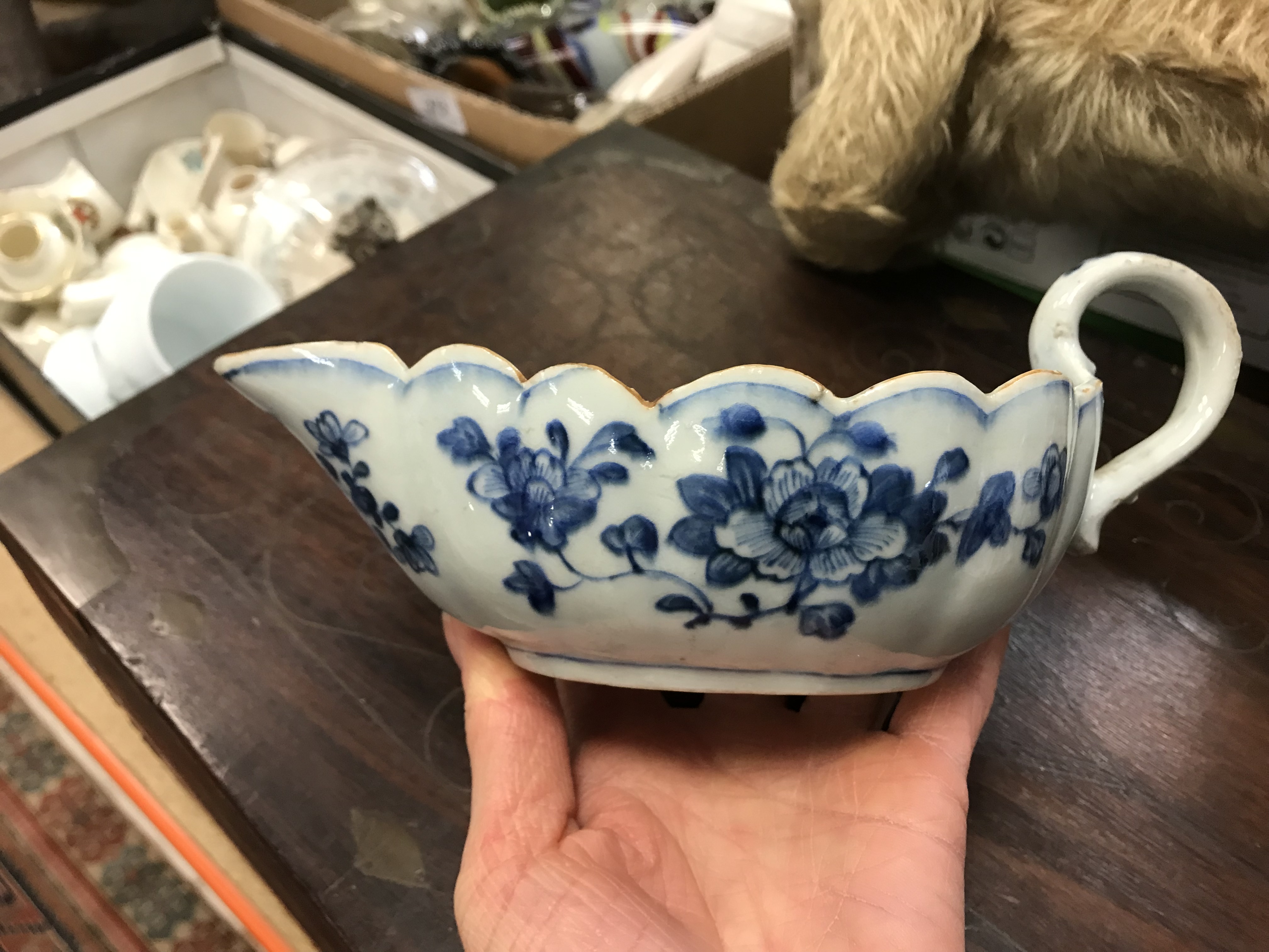 A 19th Century Chinese blue and white porcelain sauce boat, - Image 25 of 45