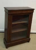 A Victorian walnut veneered side cabinet,