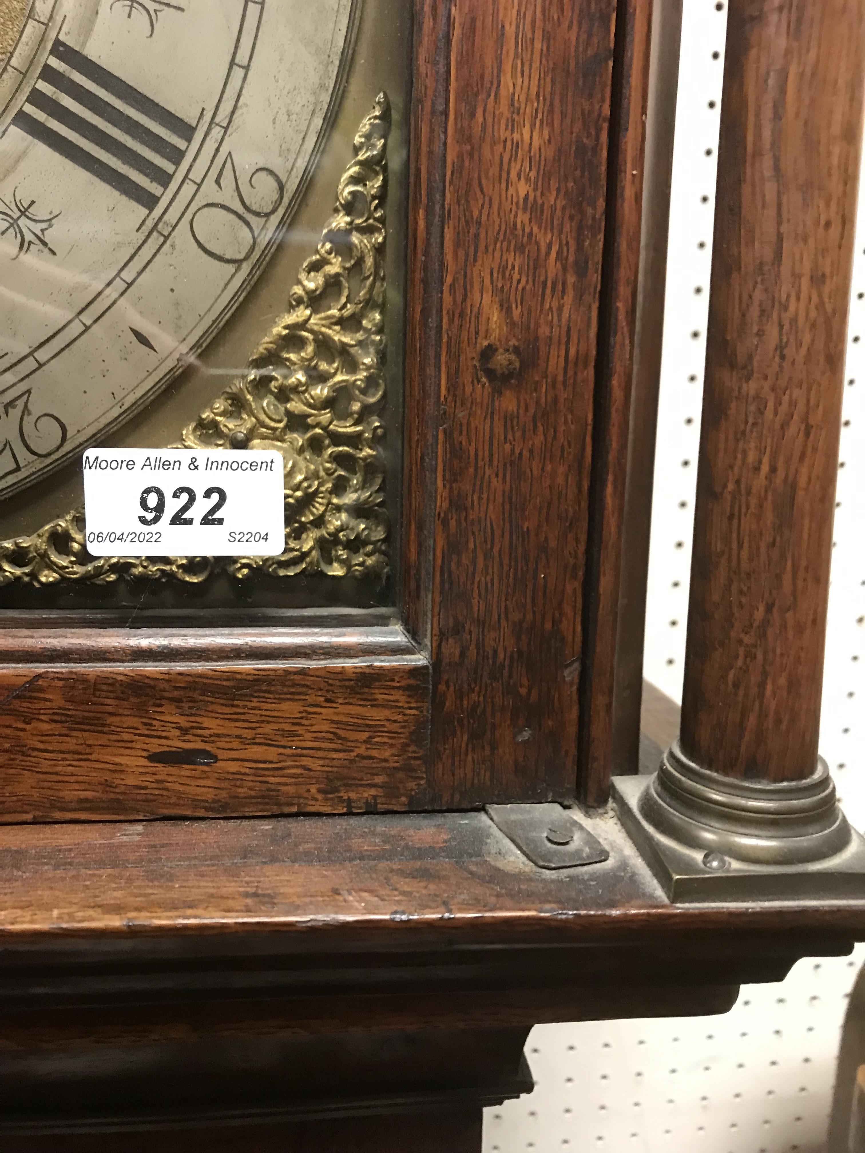 A late 18th Century oak cased long case clock, - Image 11 of 45