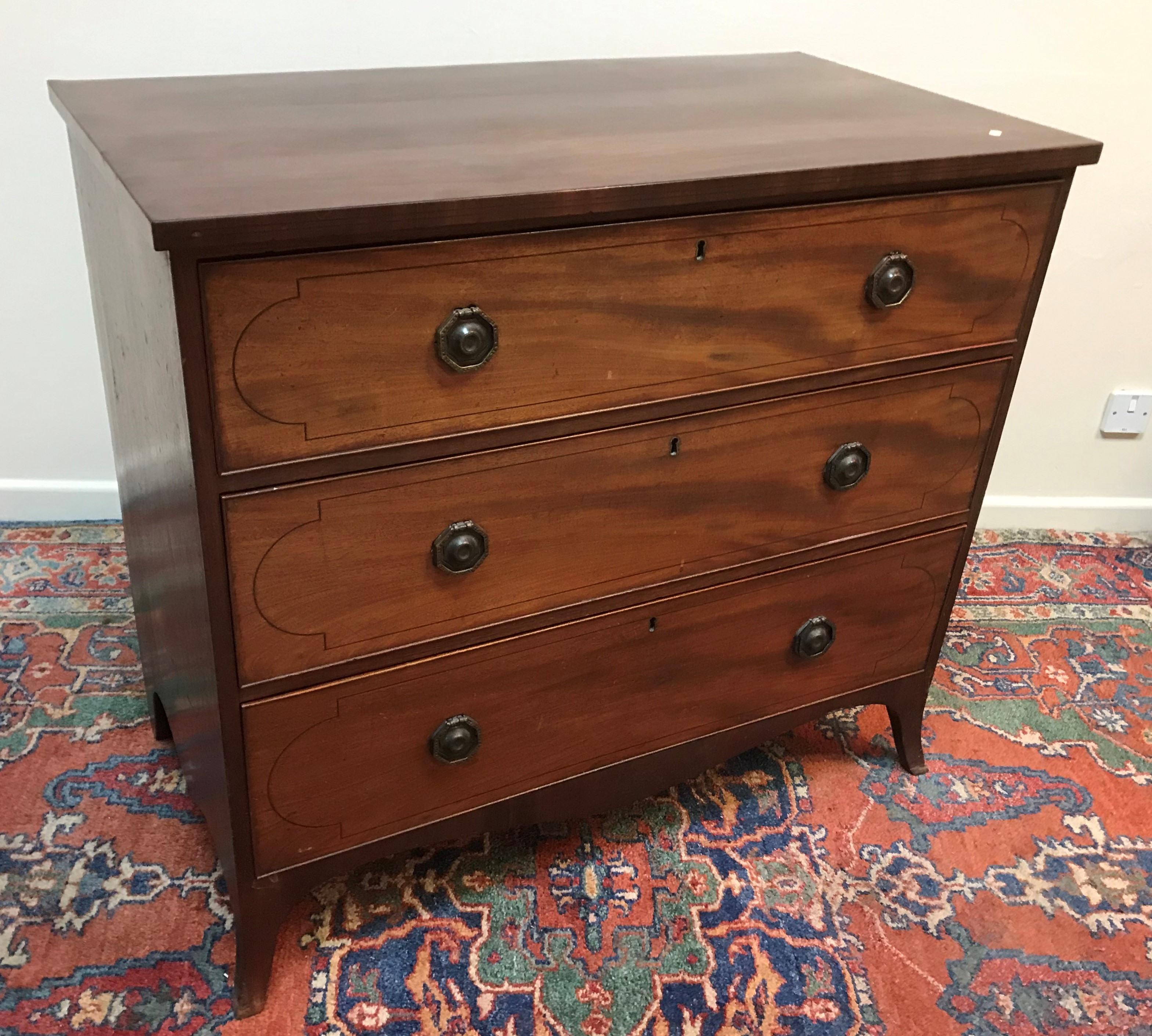 A Regency mahogany chest,