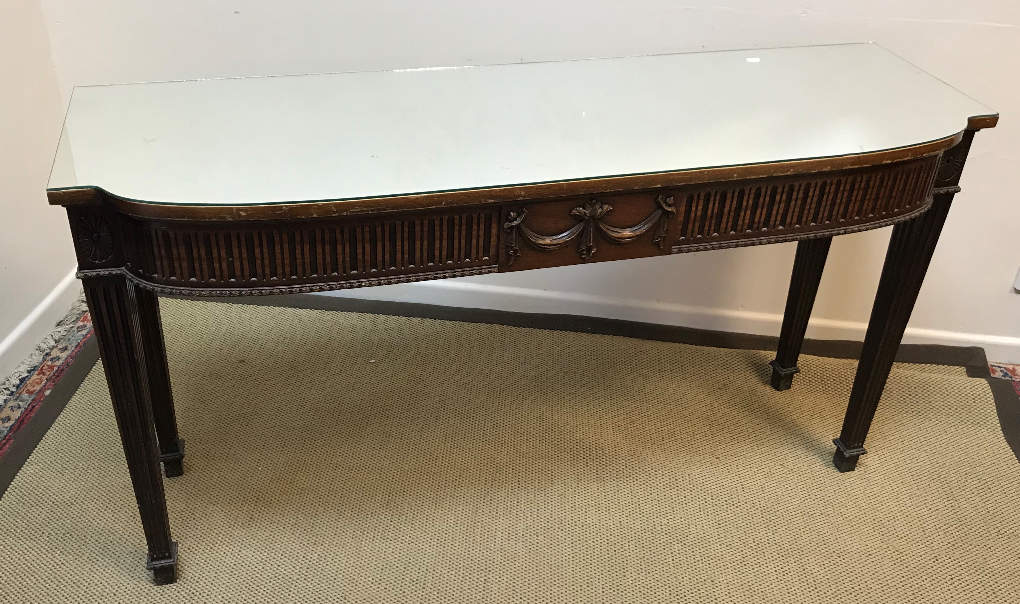 A 20th Century mahogany serving table in the Adam taste, - Image 2 of 2