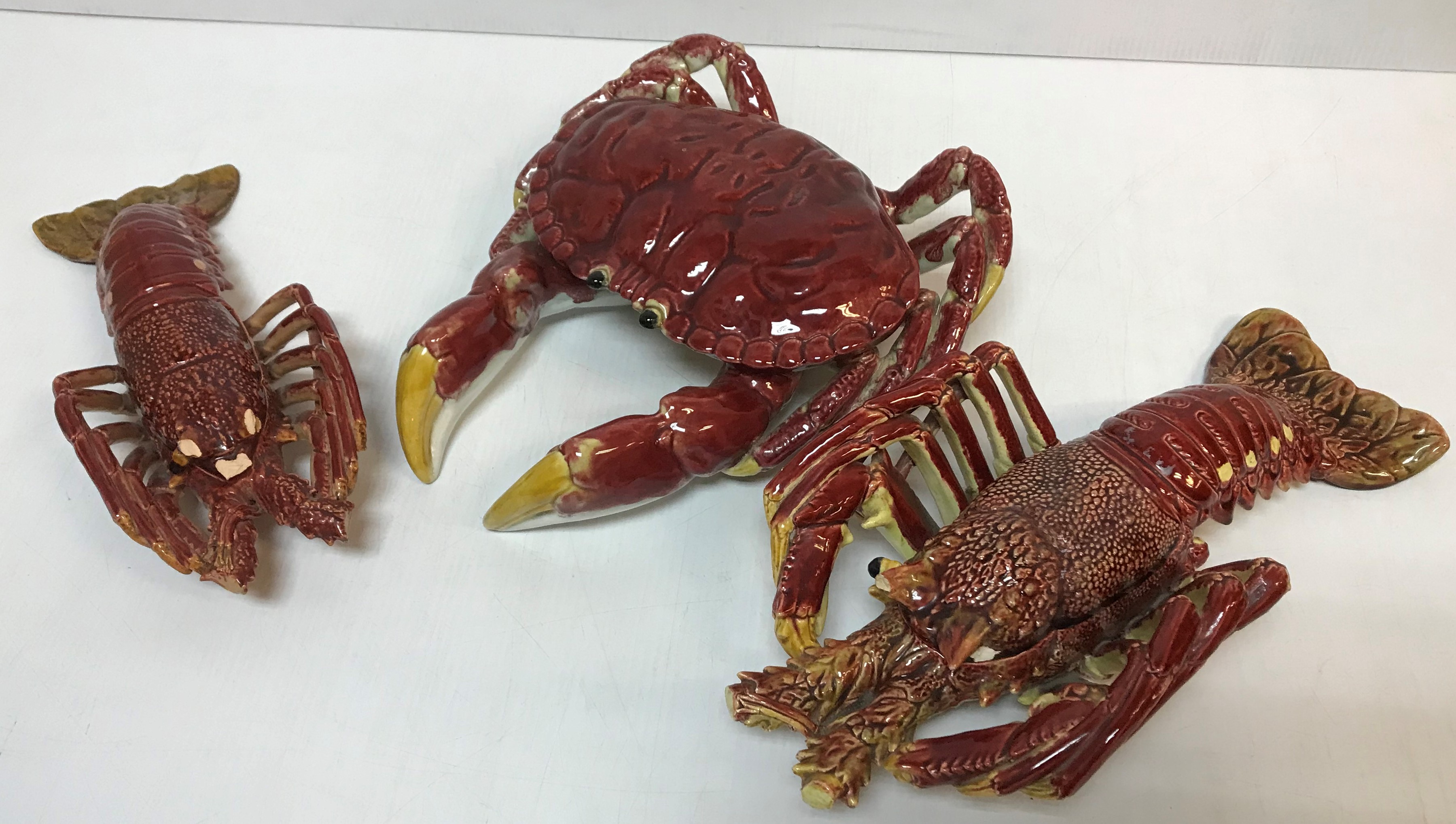 A Bordallo Pinheiro (Portugal) red and yellow glazed pottery lobster, - Image 2 of 46