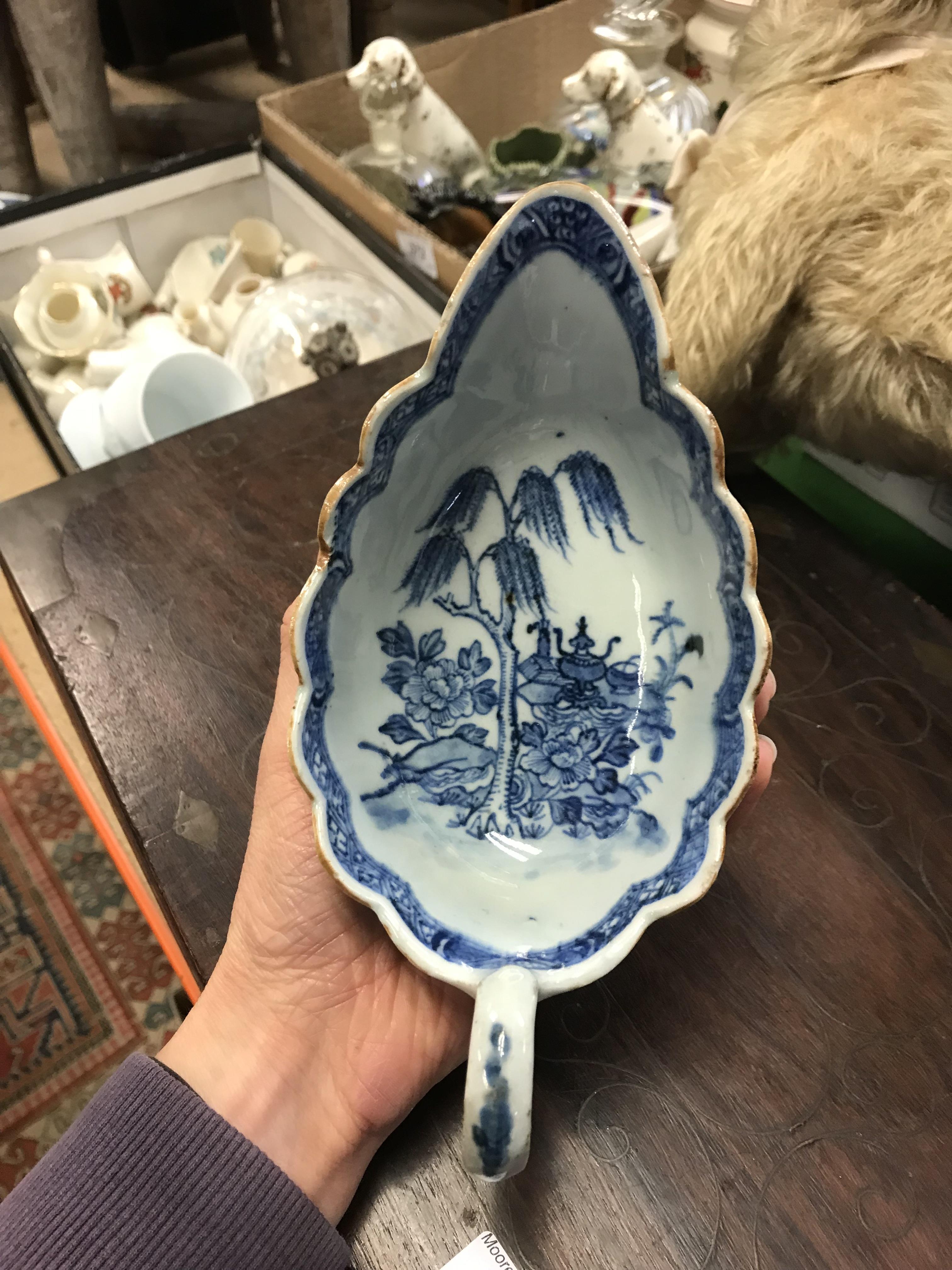 A 19th Century Chinese blue and white porcelain sauce boat, - Image 24 of 45