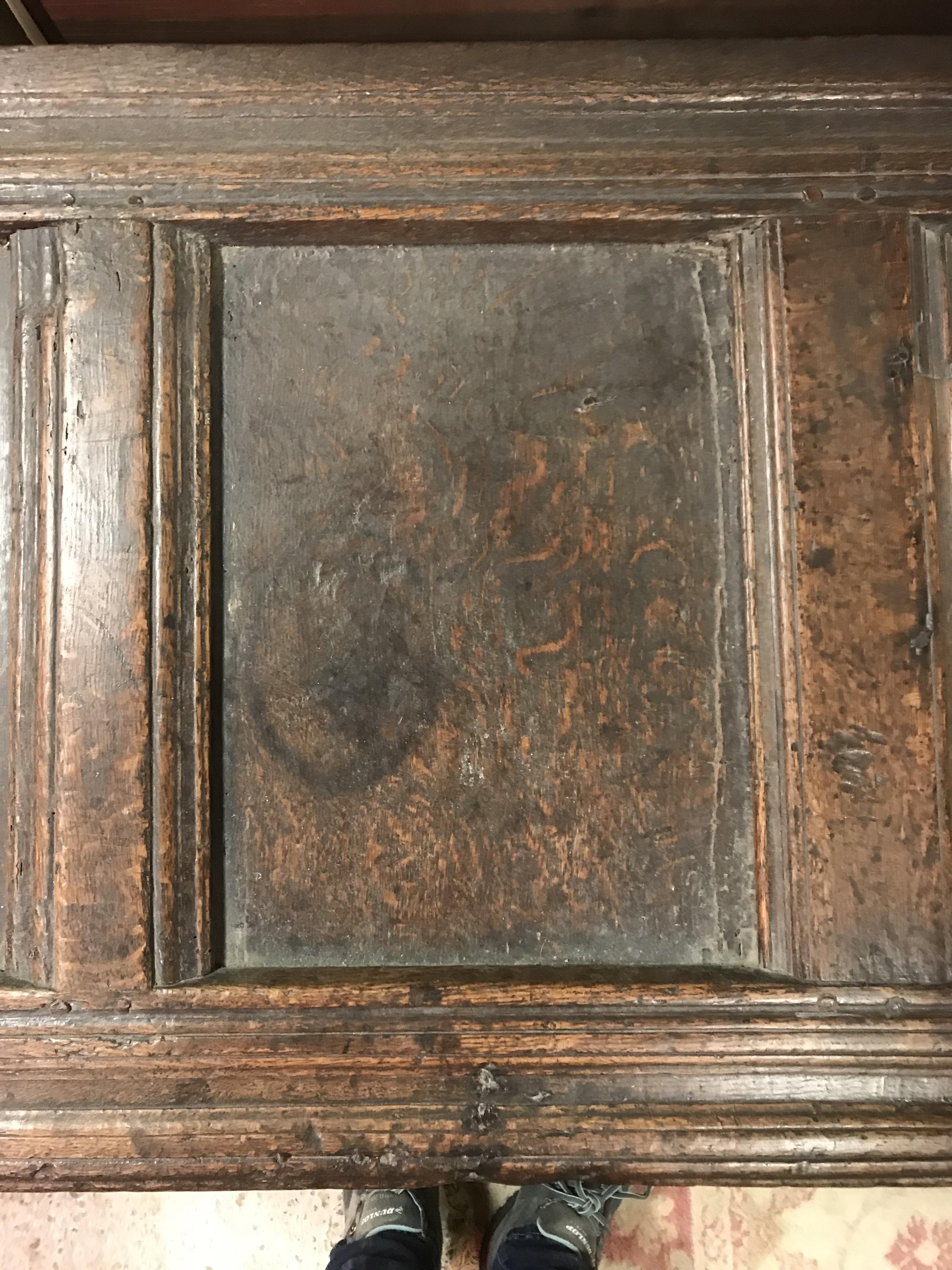 A 17th Century oak coffer, - Image 16 of 41