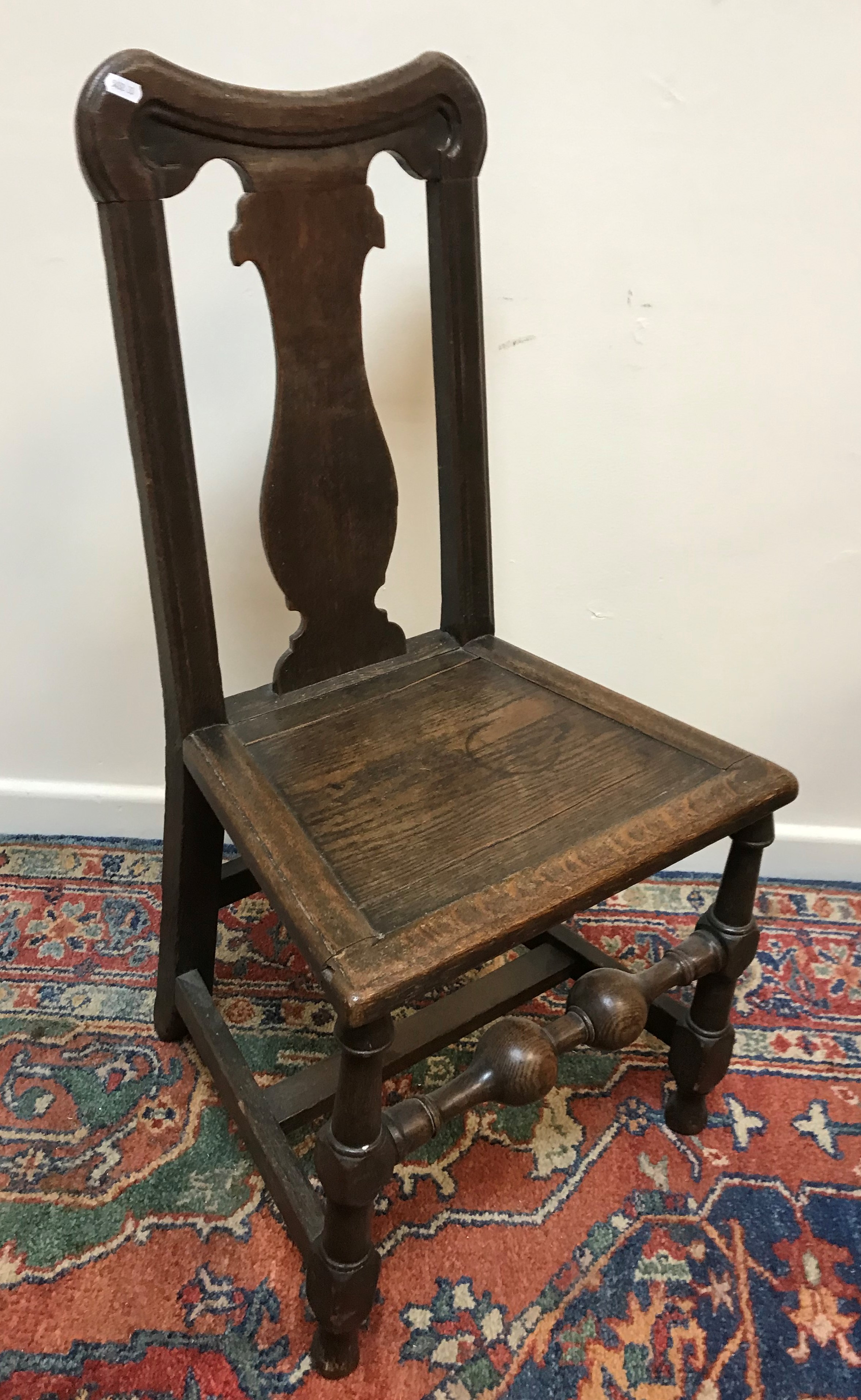 A Victorian cane back and seated mahogany framed elbow chair on turned legs united by stretchers 56 - Image 2 of 3