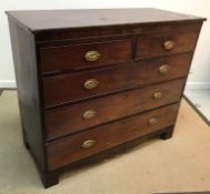 A Regency mahogany square fronted chest,