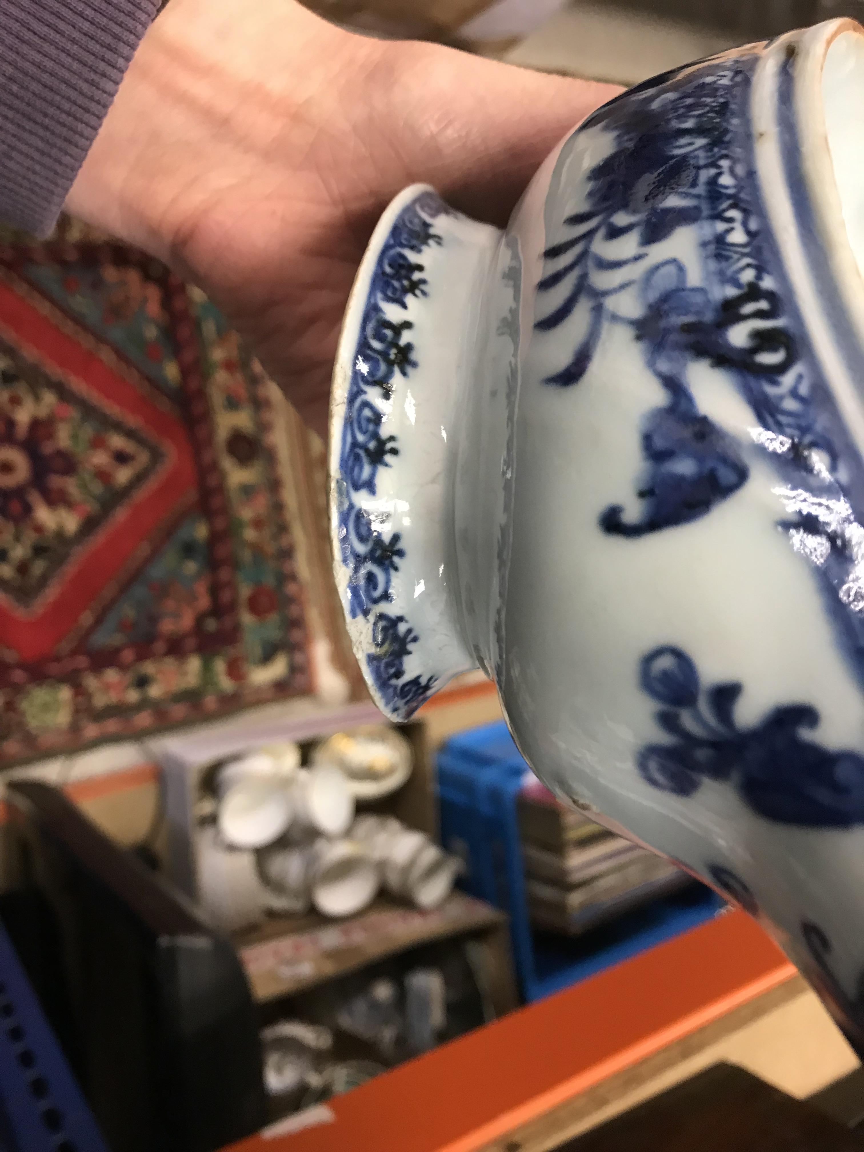 A 19th Century Chinese blue and white porcelain sauce boat, - Image 11 of 45