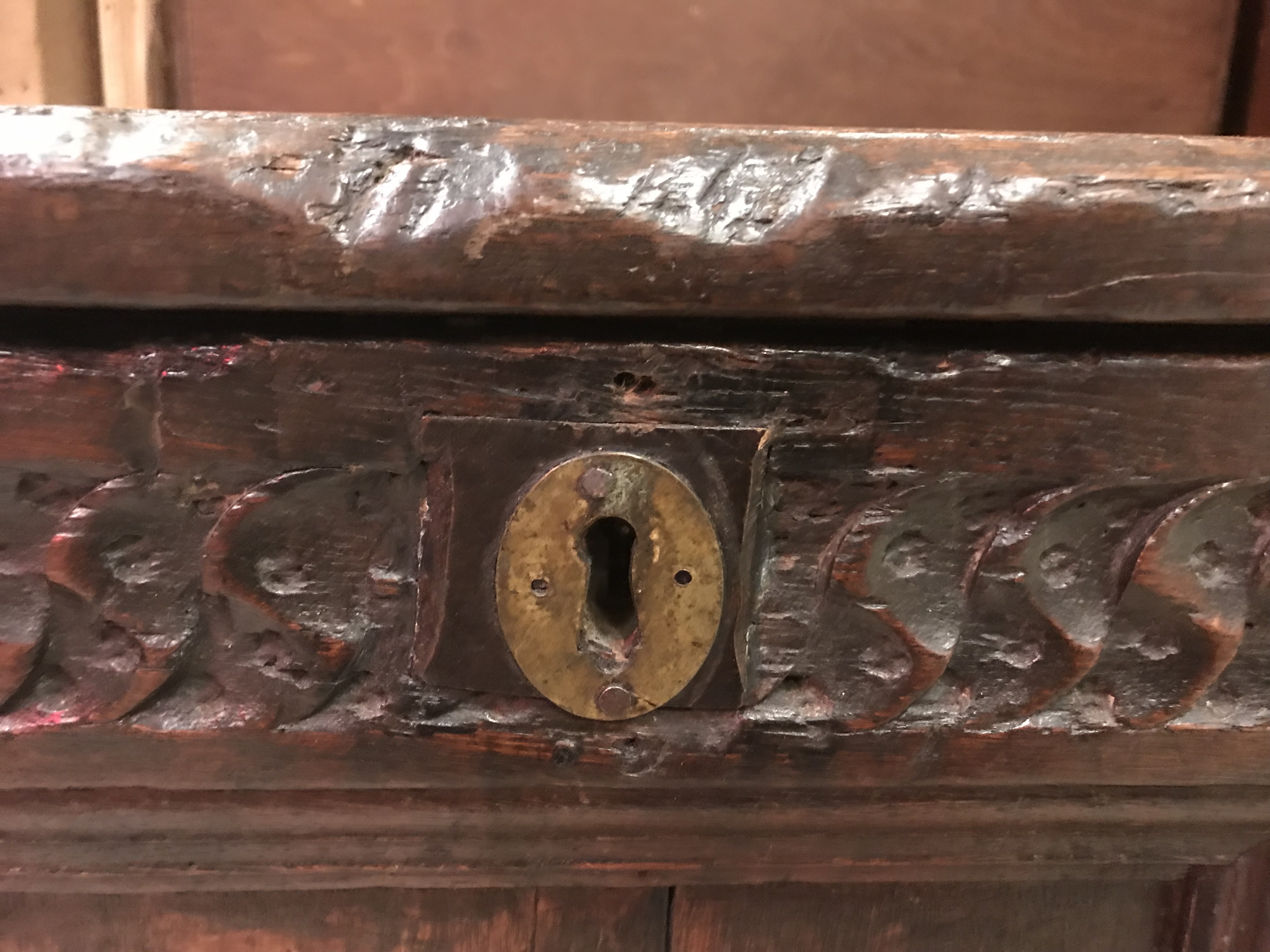 A 17th Century oak coffer, - Image 22 of 41