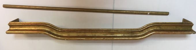 A gilt and gesso pelmet and pole,