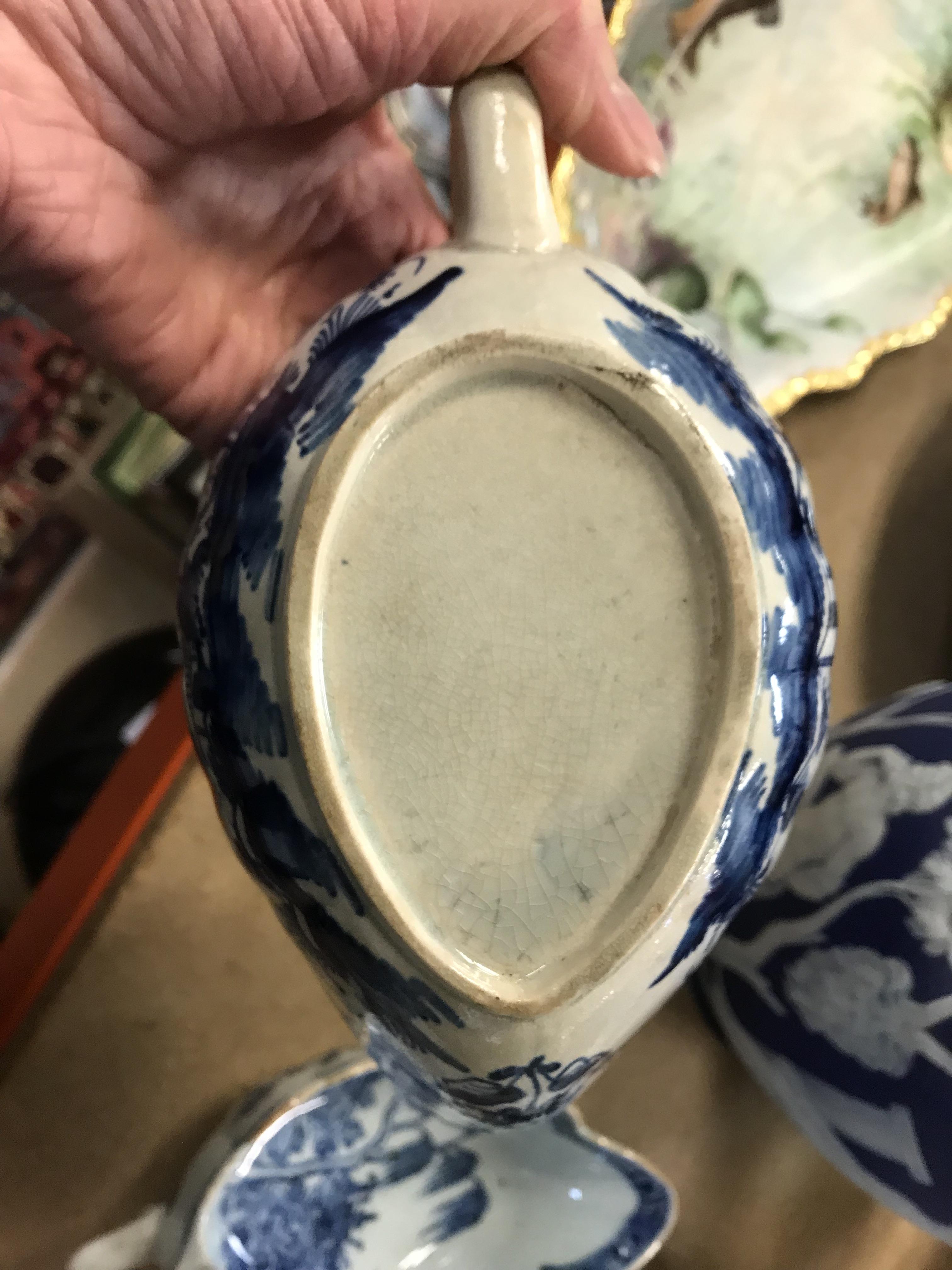 A 19th Century Chinese blue and white porcelain sauce boat, - Image 45 of 45