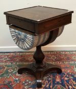 An early Victorian rosewood work table,