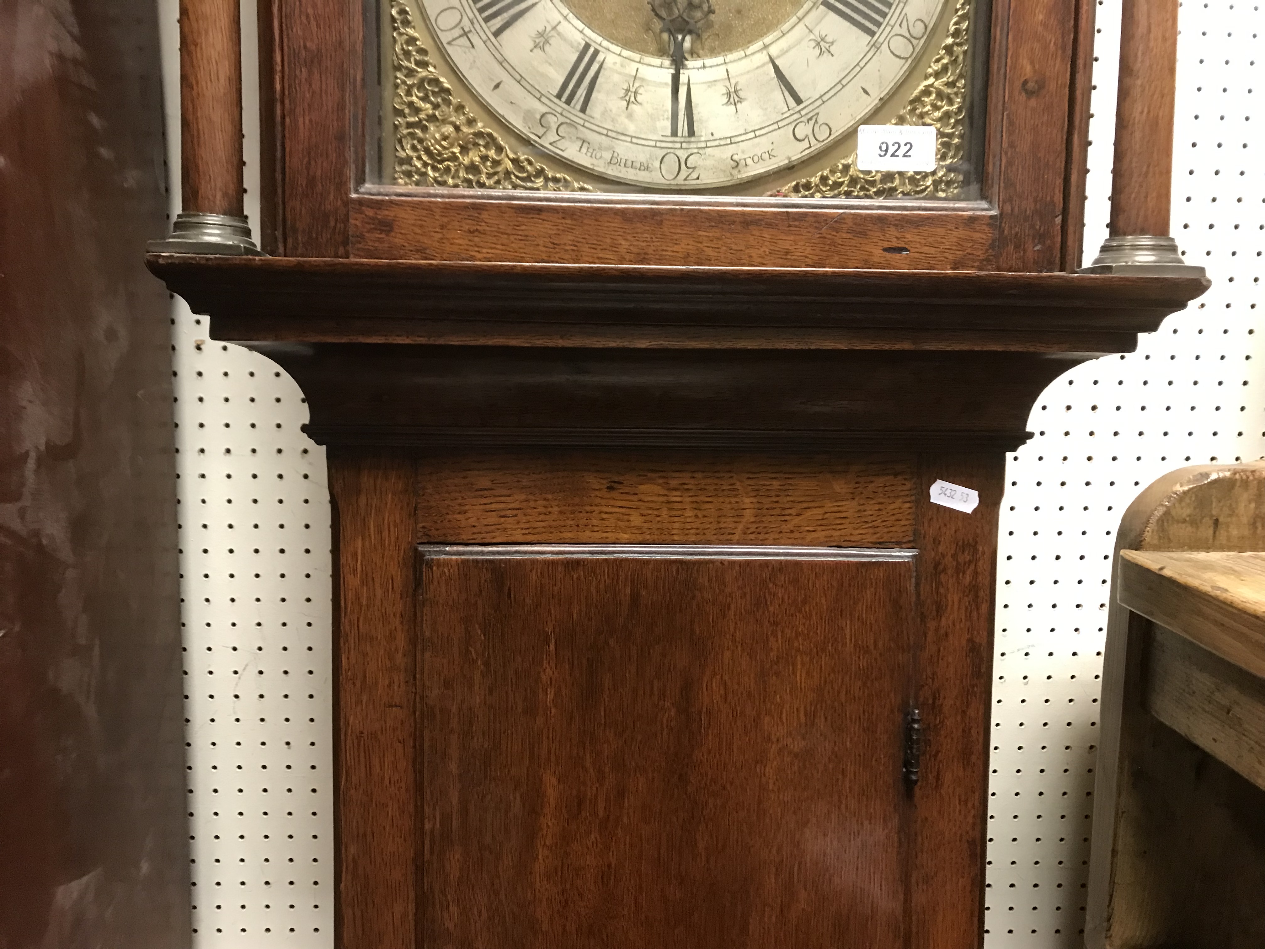 A late 18th Century oak cased long case clock, - Image 19 of 45