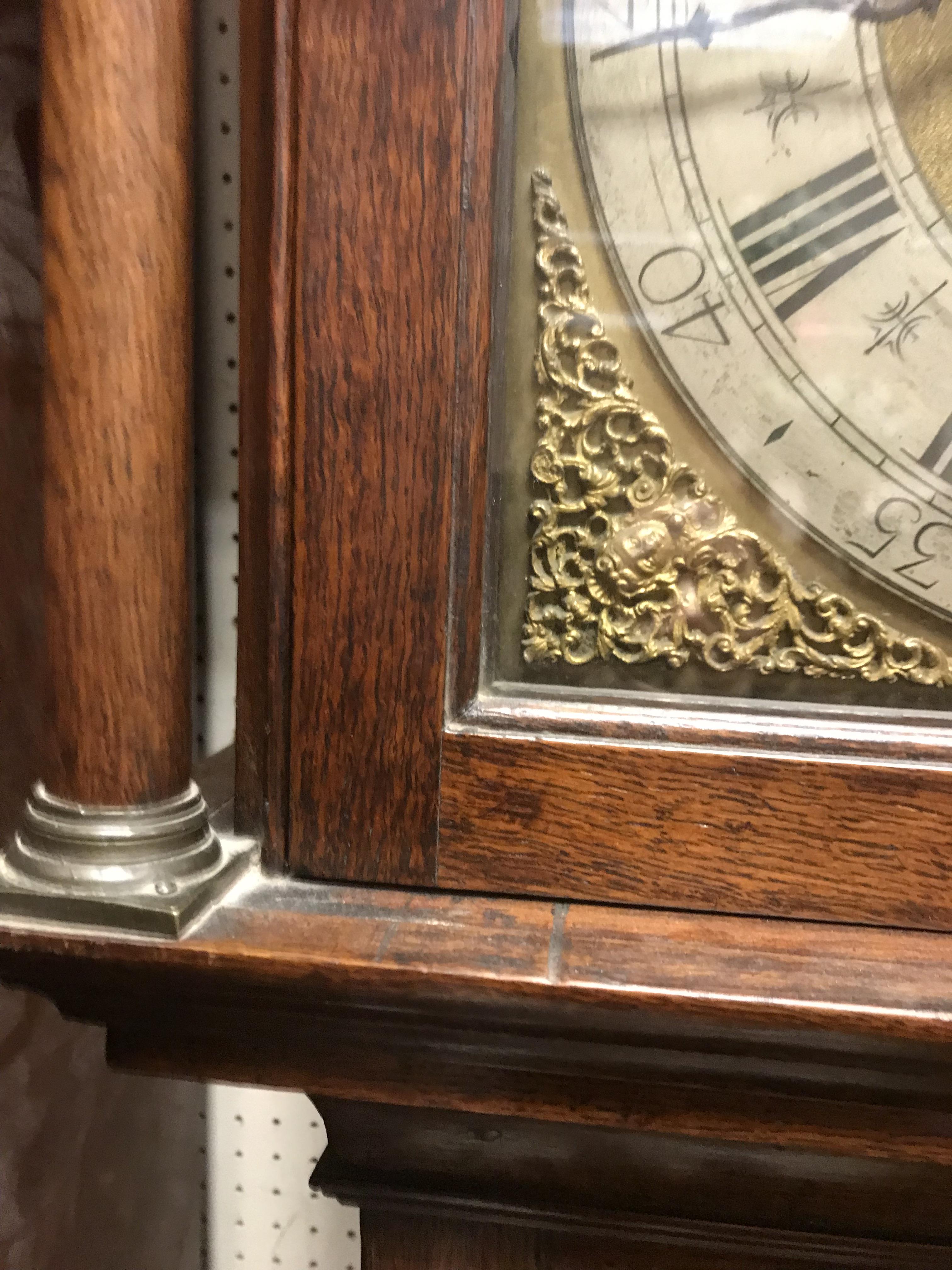 A late 18th Century oak cased long case clock, - Image 12 of 45