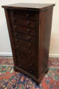 A Victorian mahogany Wellington chest,
