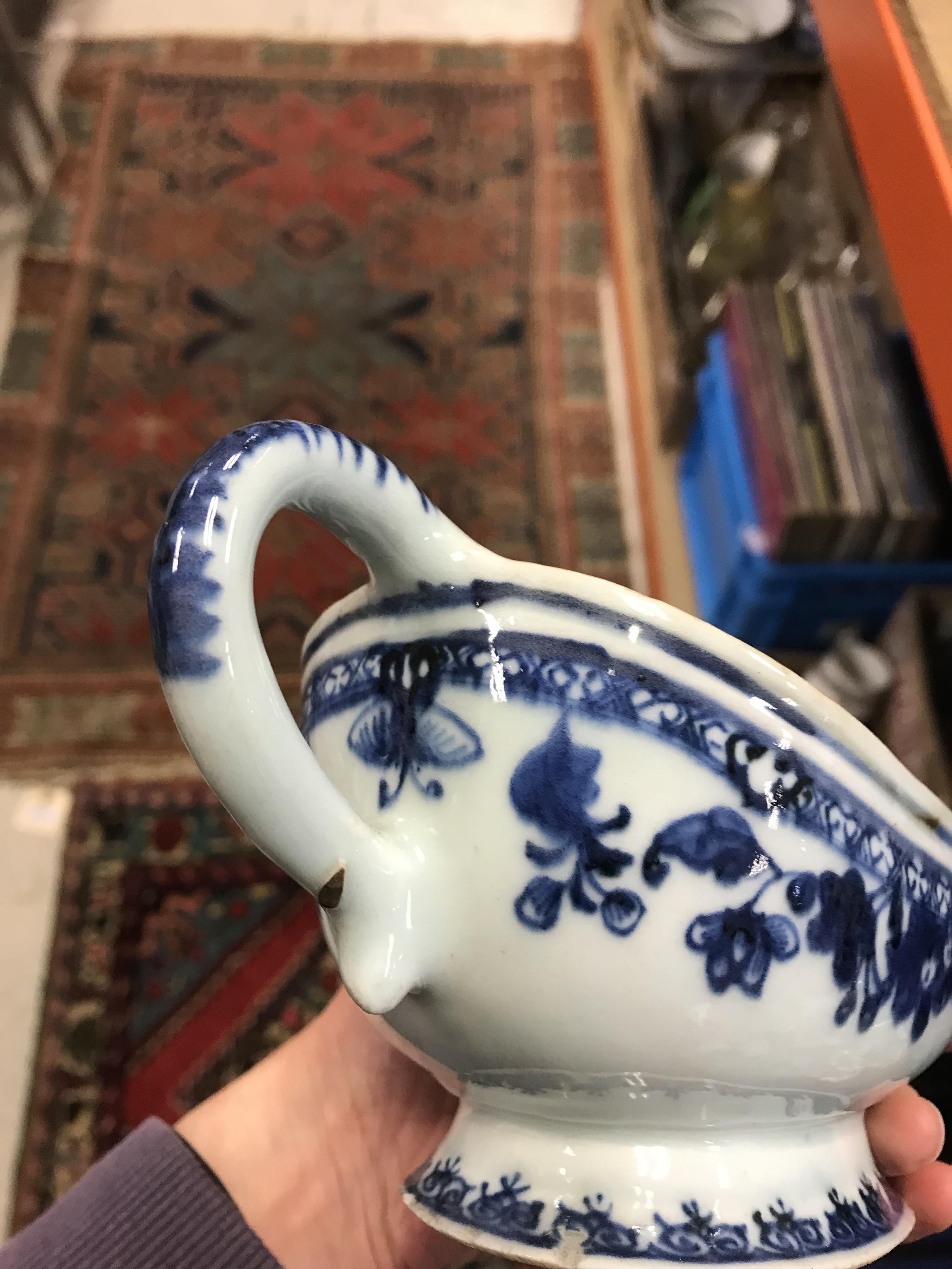 A 19th Century Chinese blue and white porcelain sauce boat, - Image 7 of 45