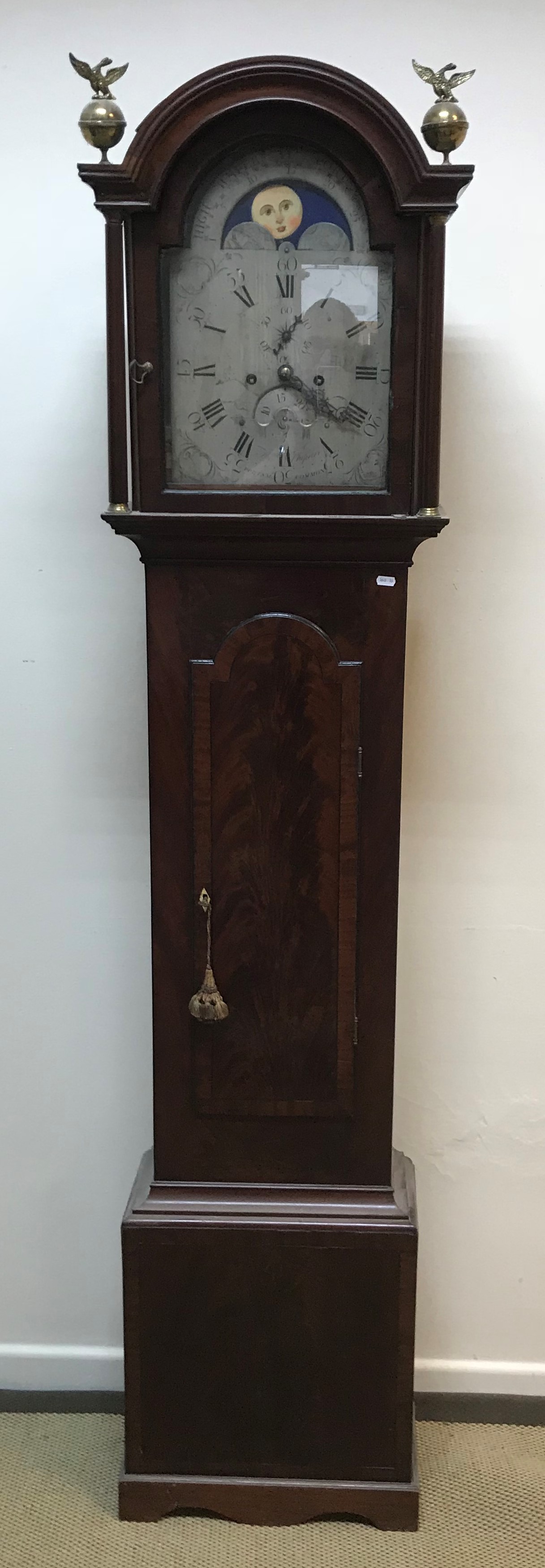 A George III mahogany long cased clock,