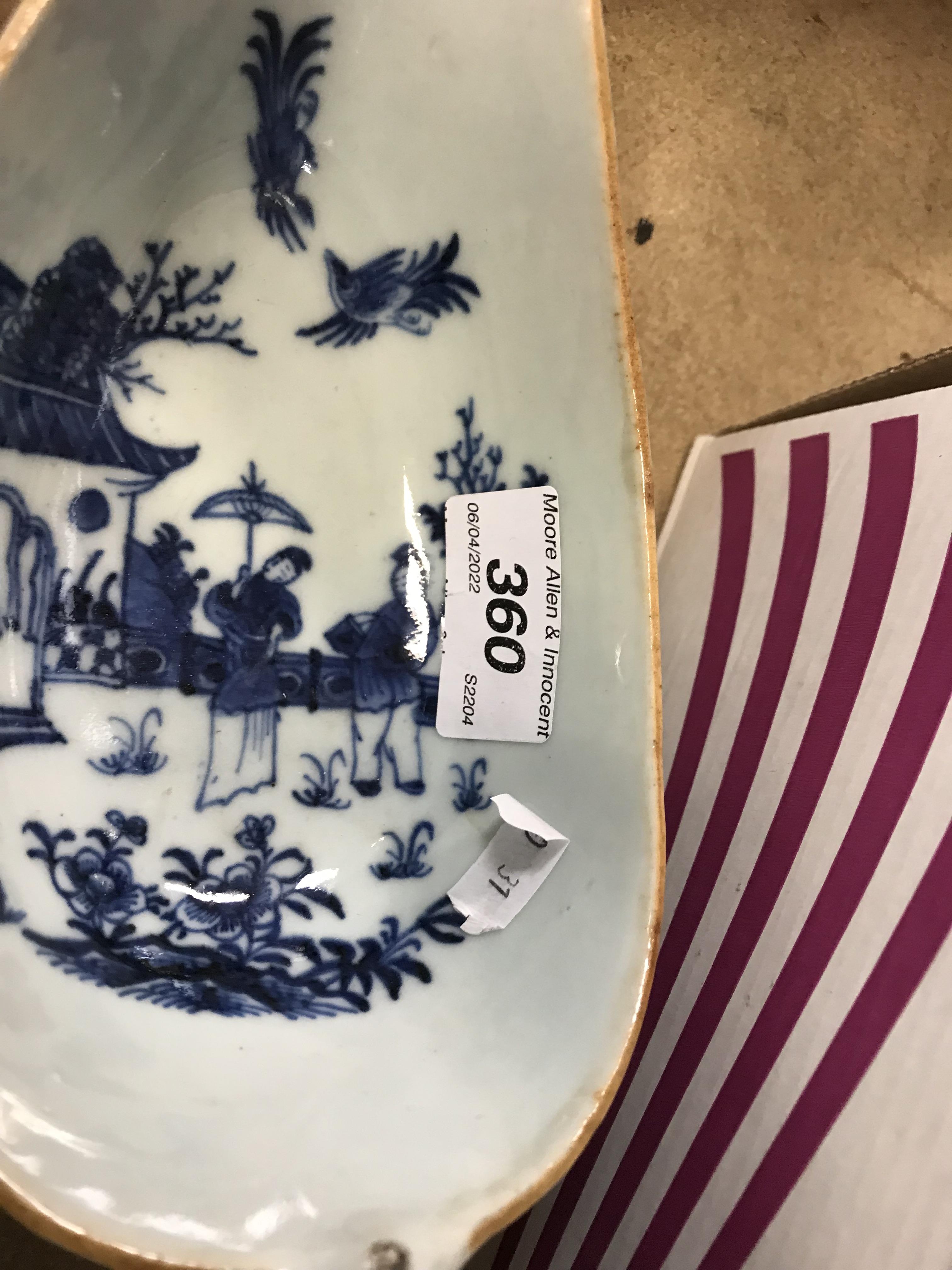 A 19th Century Chinese blue and white porcelain sauce boat, - Image 2 of 45