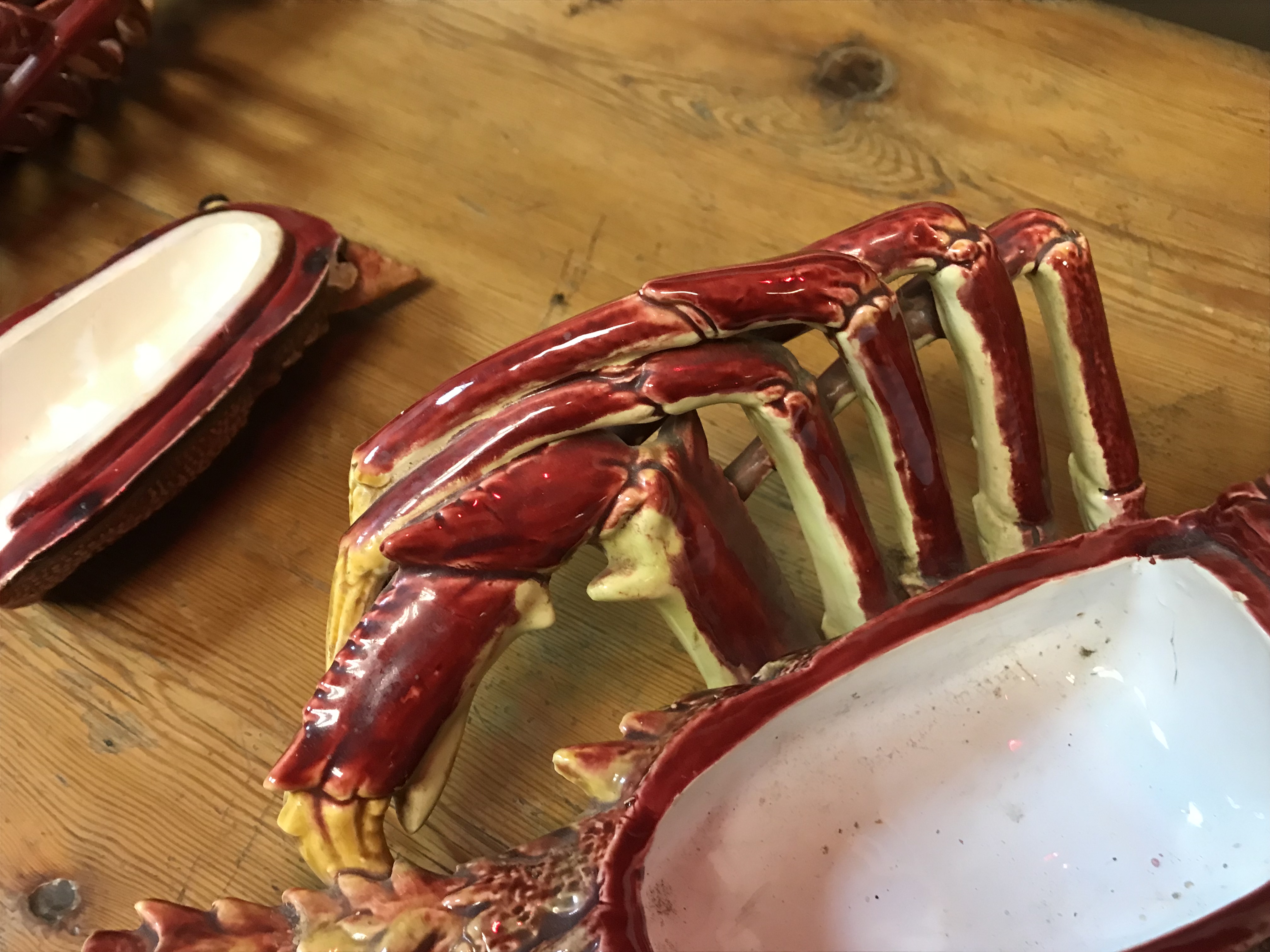 A Bordallo Pinheiro (Portugal) red and yellow glazed pottery lobster, - Image 30 of 46