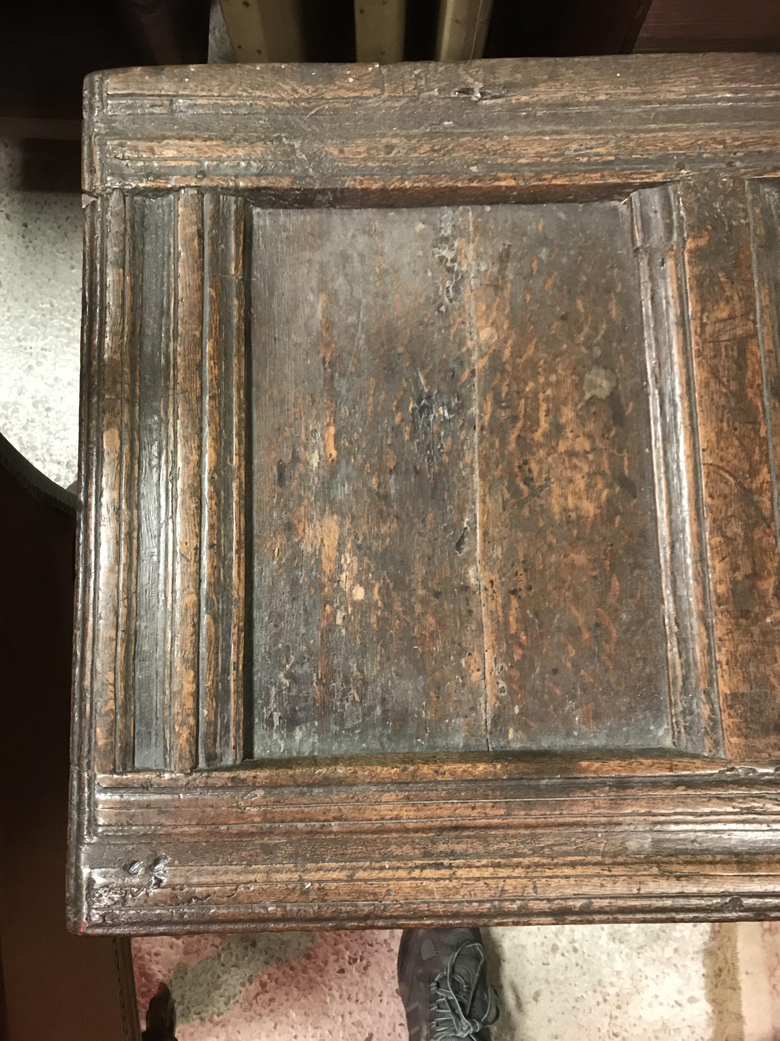 A 17th Century oak coffer, - Image 15 of 41