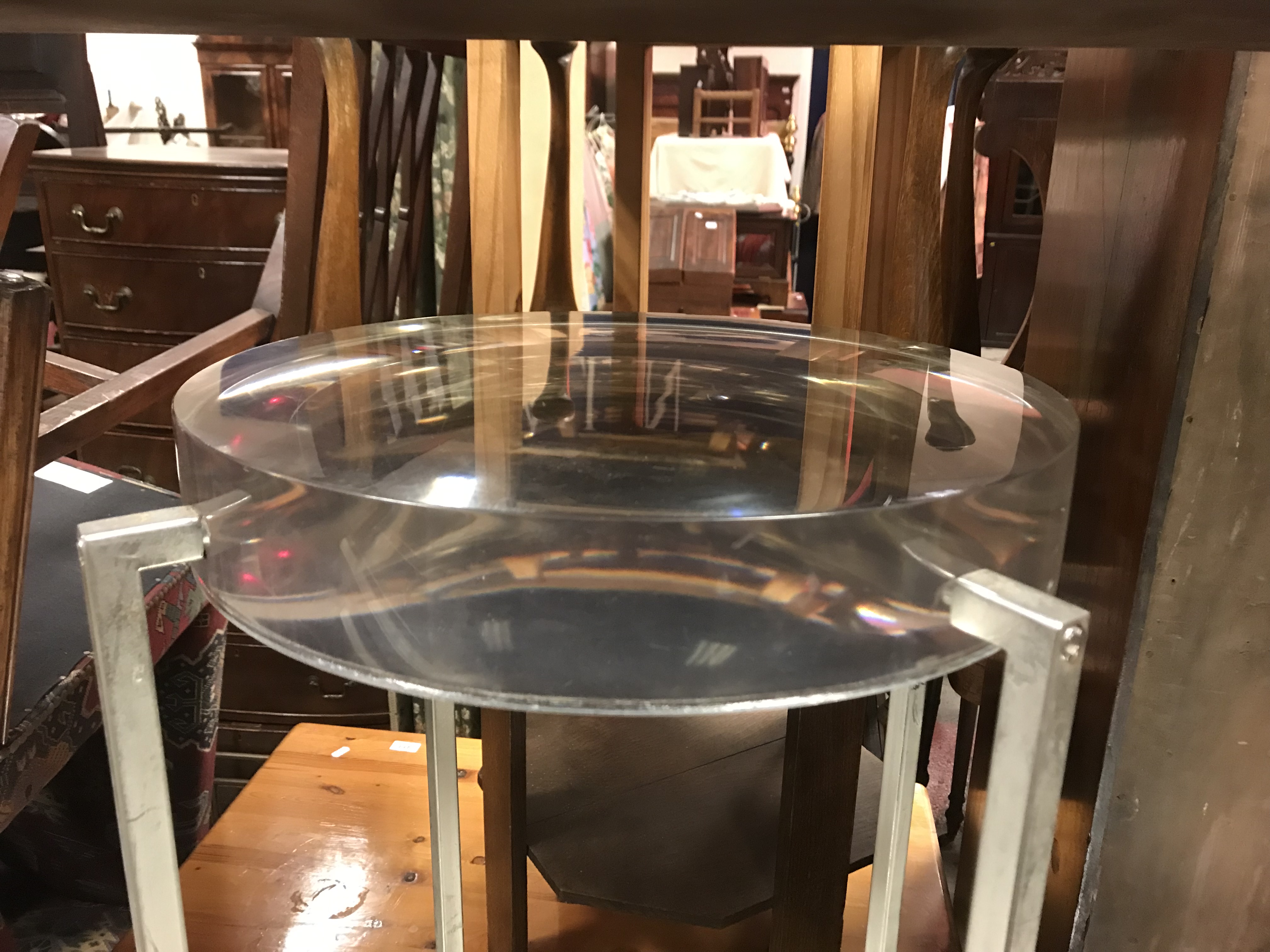 A pair of perspex and chrome occasional tables, - Image 19 of 19