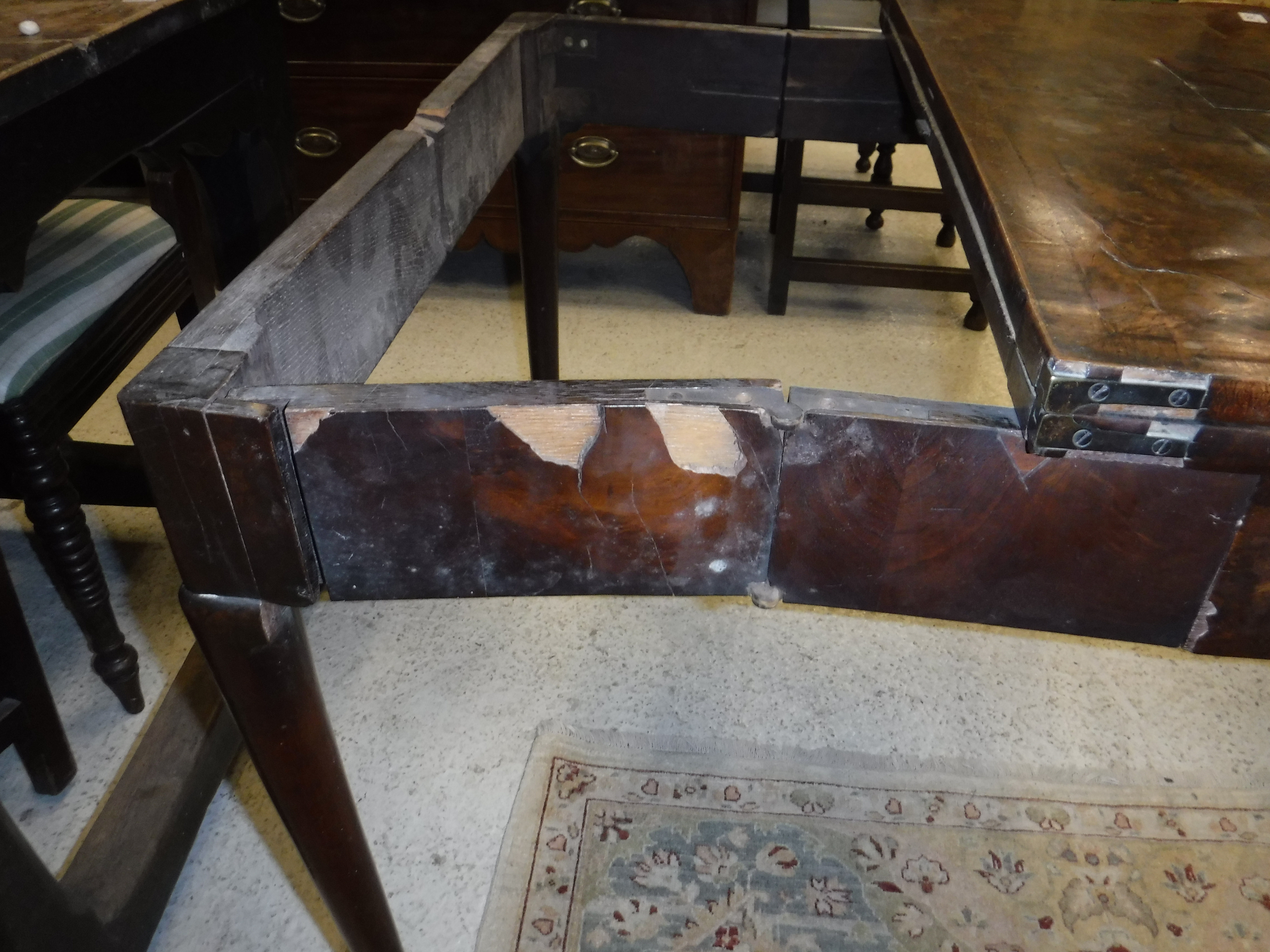 An 18th Century walnut veneered card table, the shaped top quartered, - Image 22 of 36