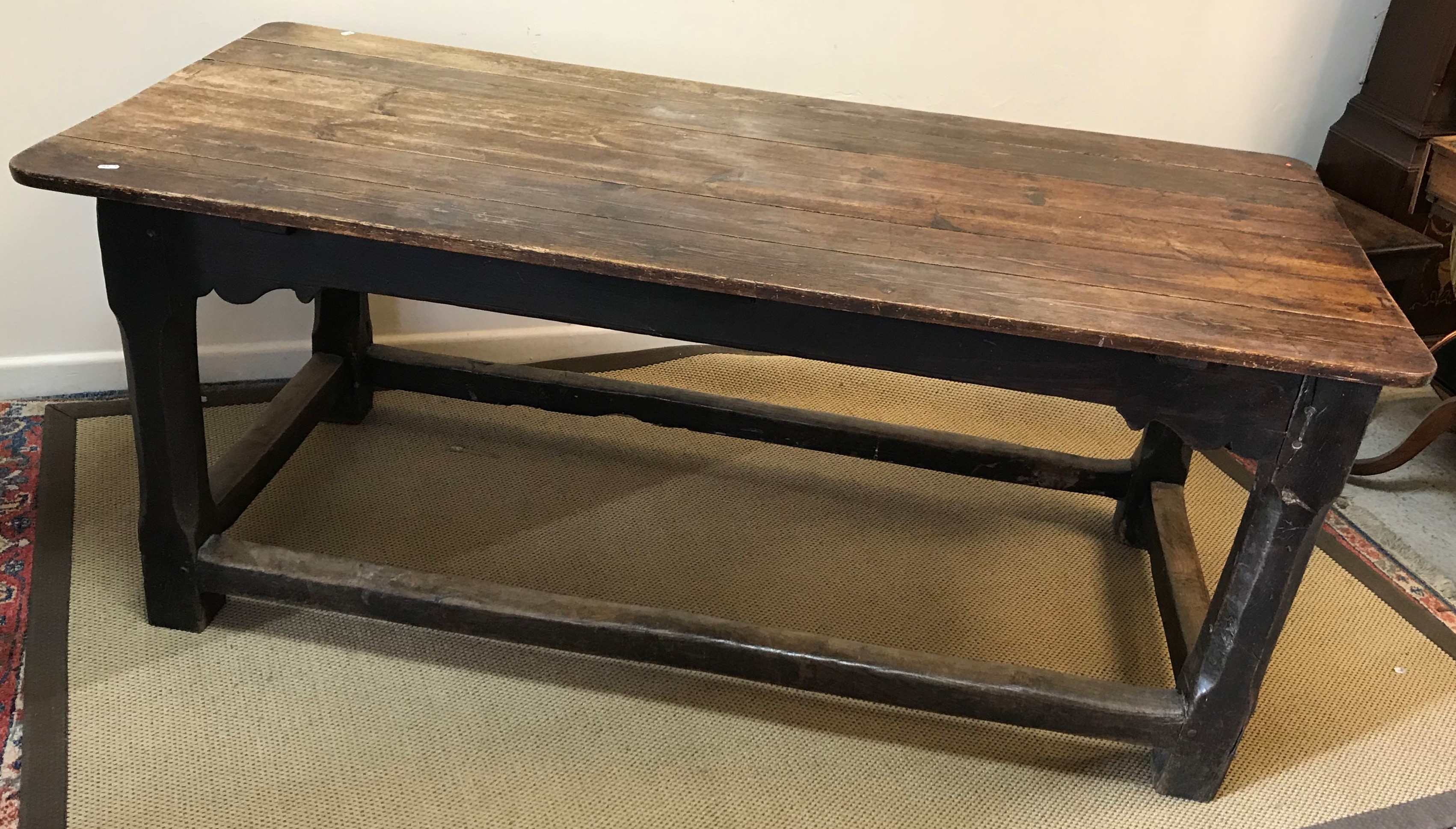 An 18th Century oak refectory style serving table,