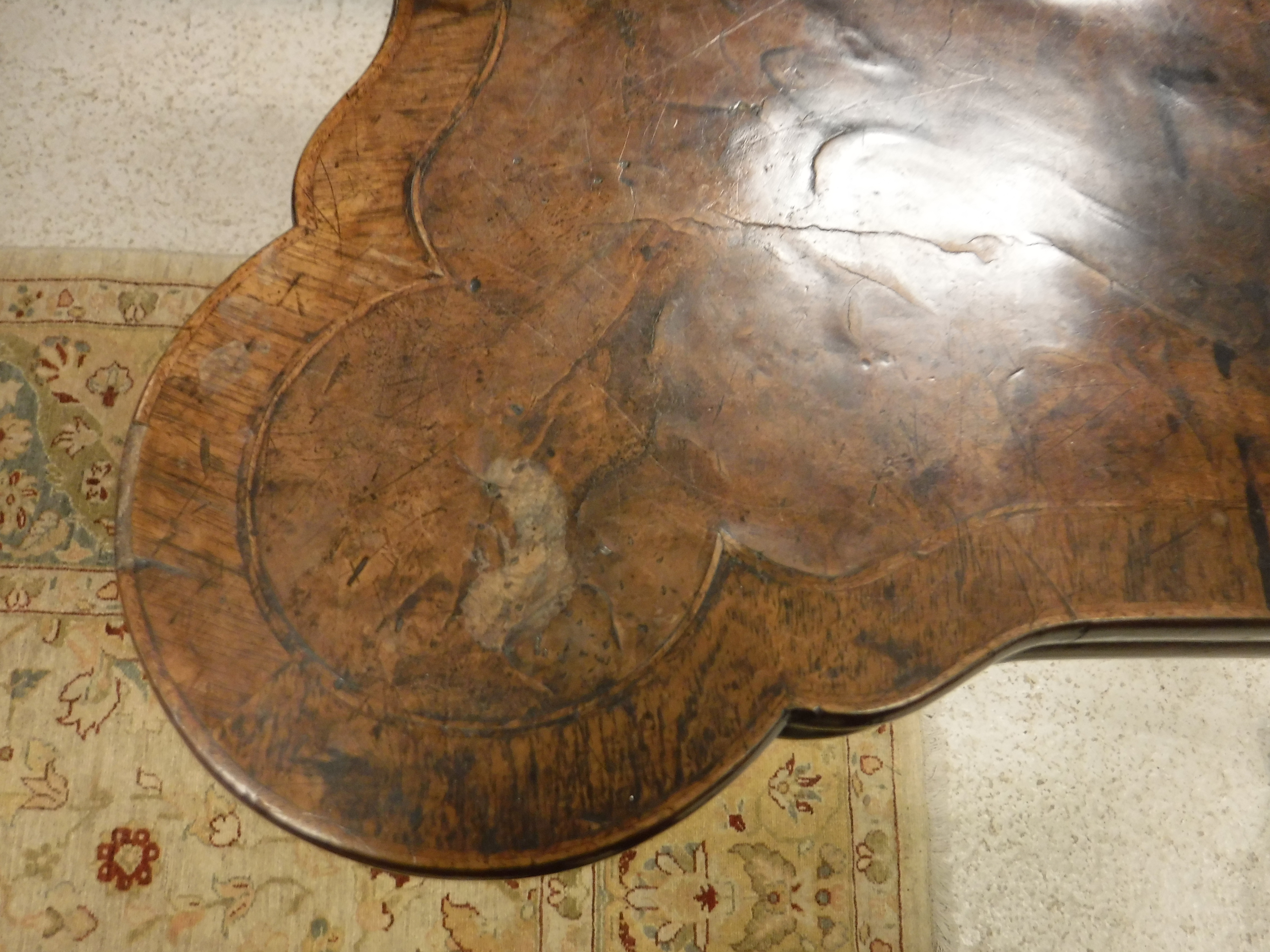 An 18th Century walnut veneered card table, the shaped top quartered, - Image 11 of 36