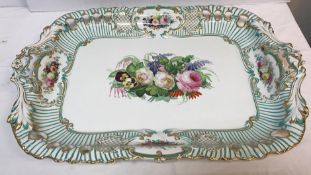 An early 19th Century Copeland & Garrett glazed pottery tray,