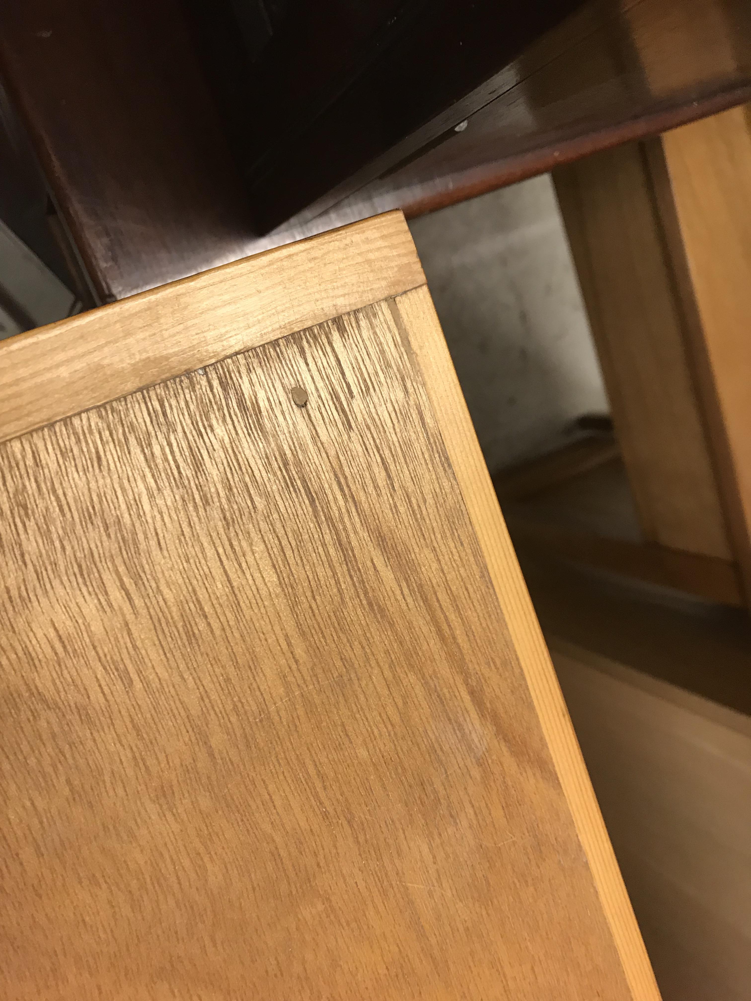 A pair of modern stained pine open bookcases of two banks of three shelves, raised on plinth bases, - Image 12 of 15