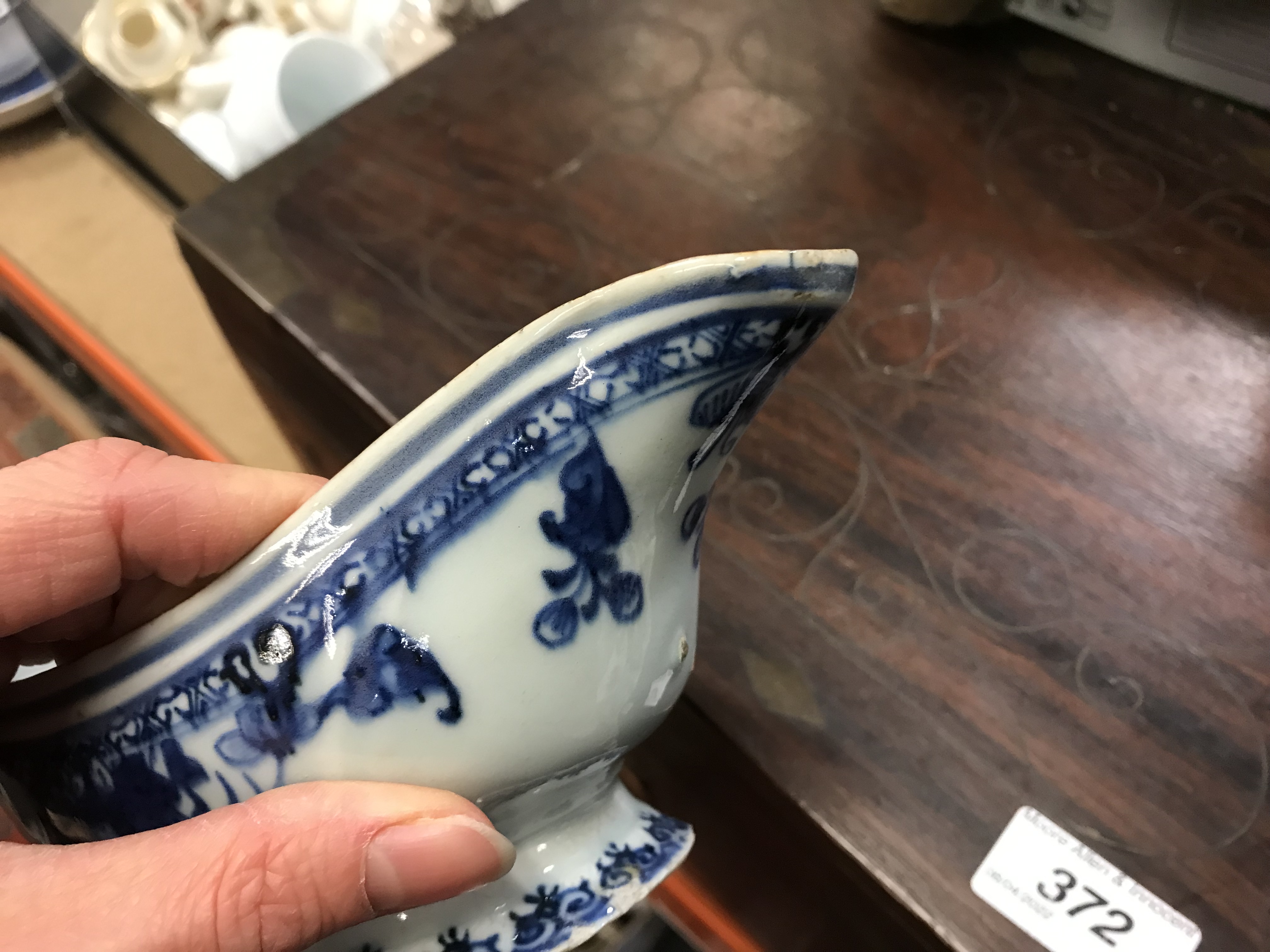 A 19th Century Chinese blue and white porcelain sauce boat, - Image 13 of 45
