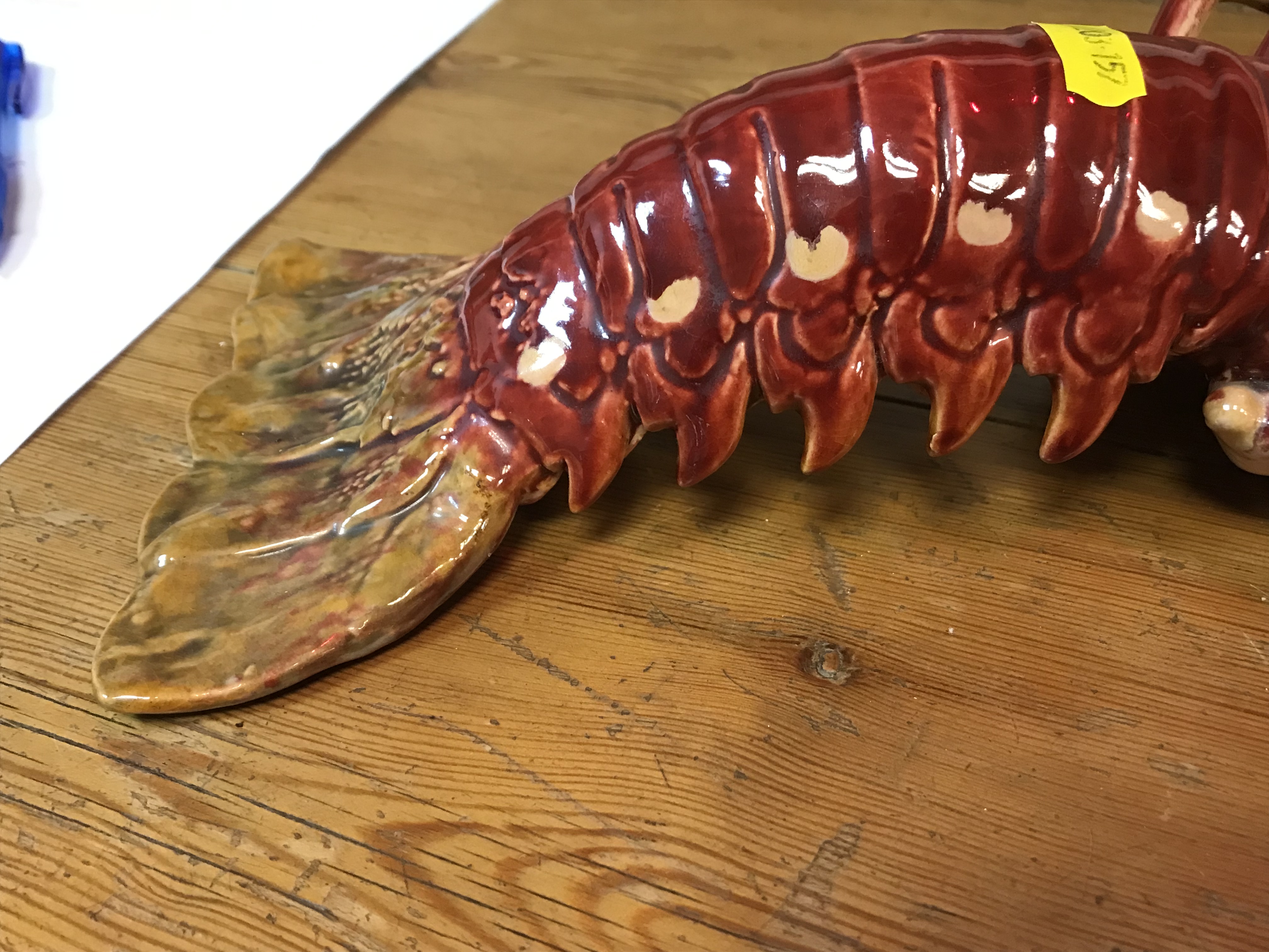 A Bordallo Pinheiro (Portugal) red and yellow glazed pottery lobster, - Image 12 of 46