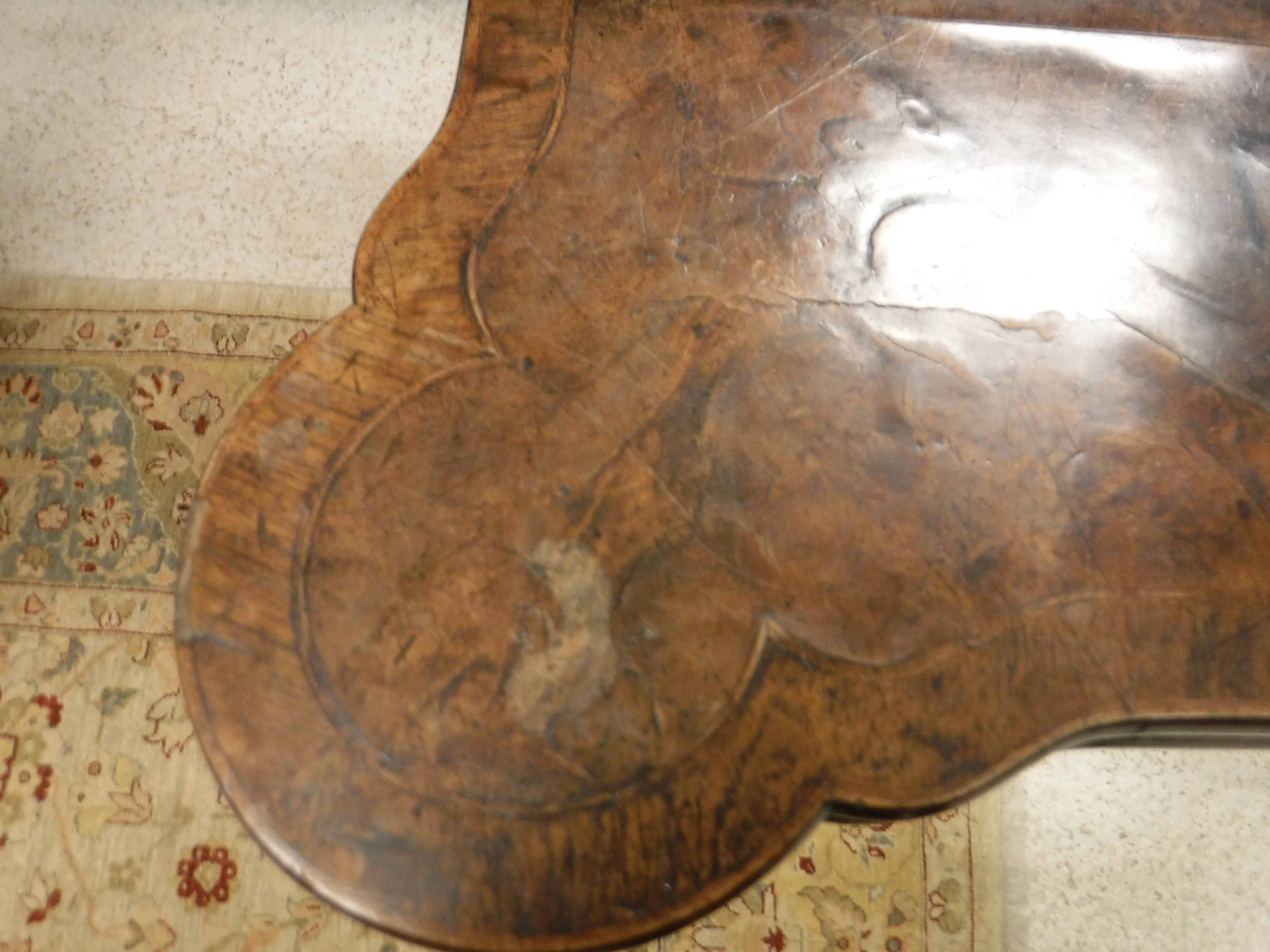 An 18th Century walnut veneered card table, the shaped top quartered, - Image 6 of 36