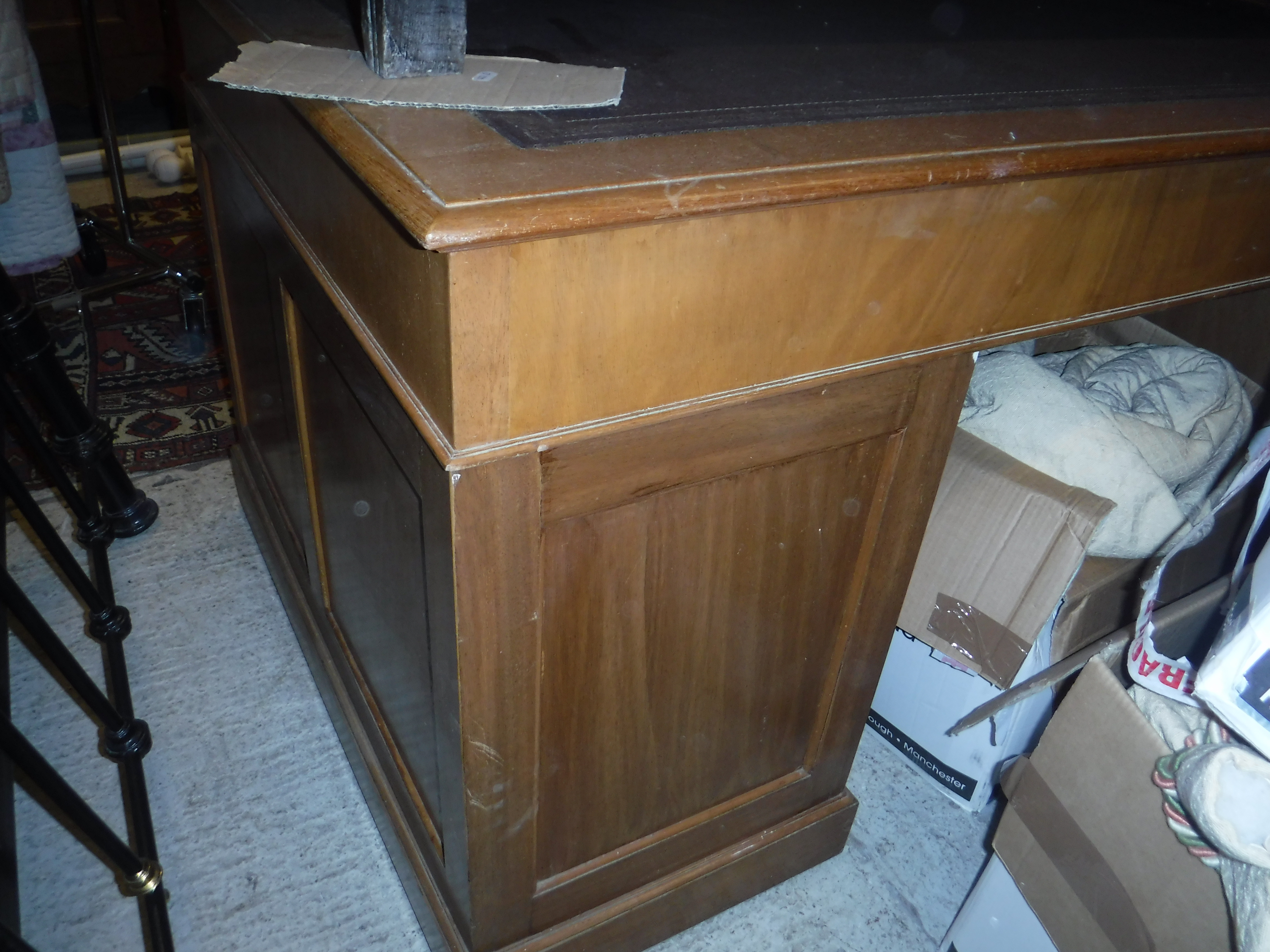 An early 20th Century mahogany double pedestal desk, - Image 13 of 28