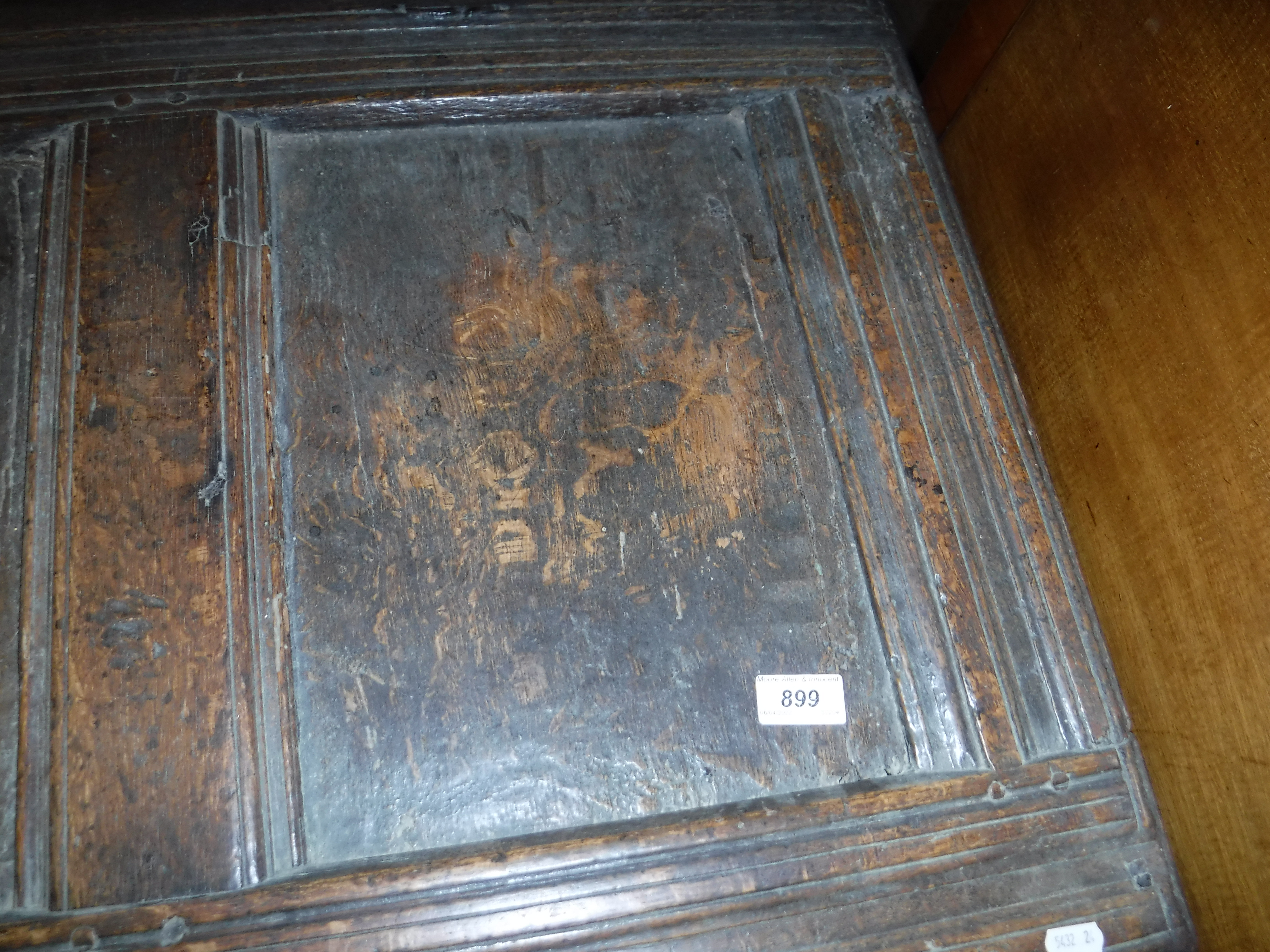 A 17th Century oak coffer, - Image 5 of 41