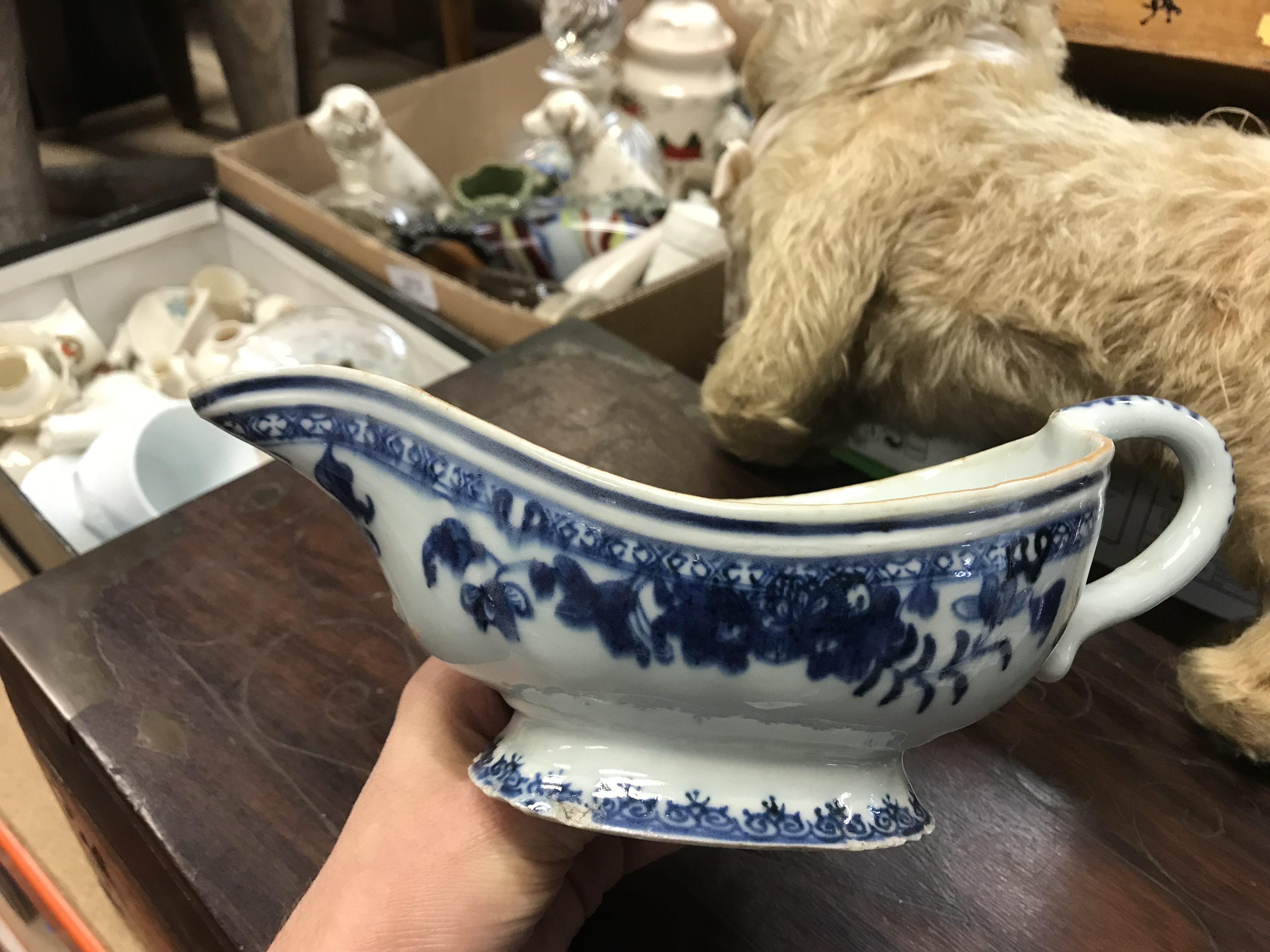 A 19th Century Chinese blue and white porcelain sauce boat, - Image 20 of 45
