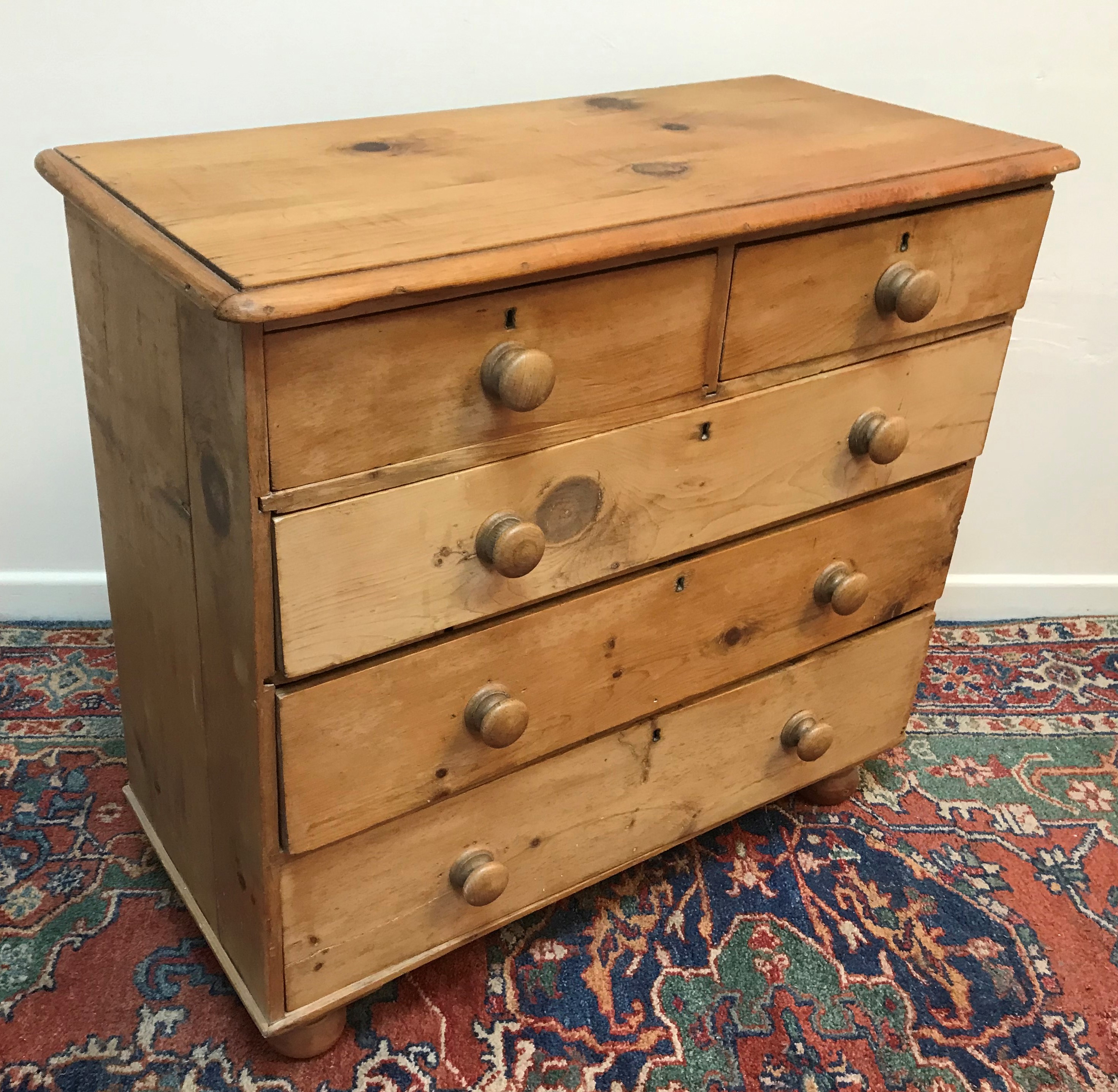 A circa 1900 pine chest,