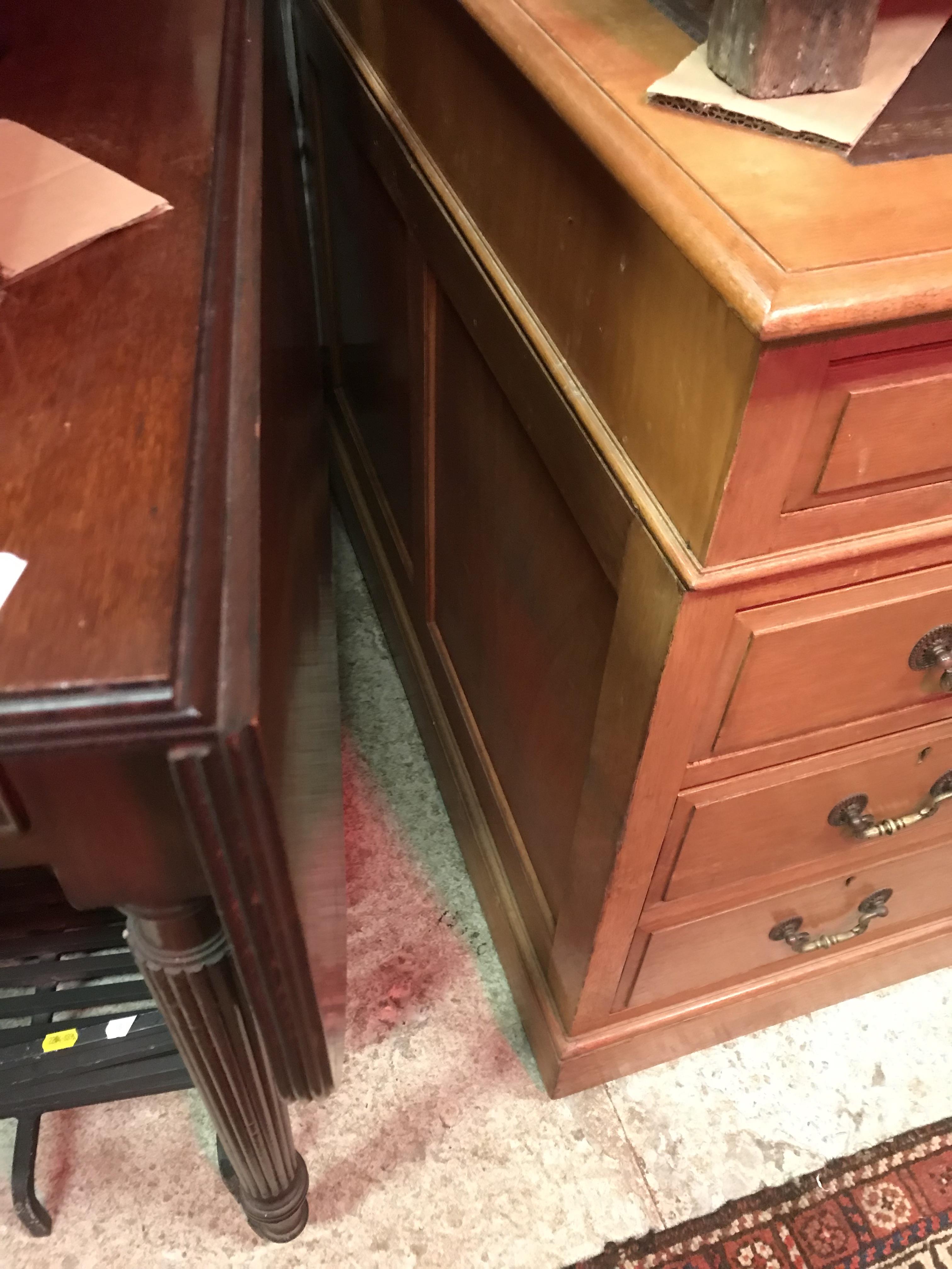 An early 20th Century mahogany double pedestal desk, - Image 28 of 28